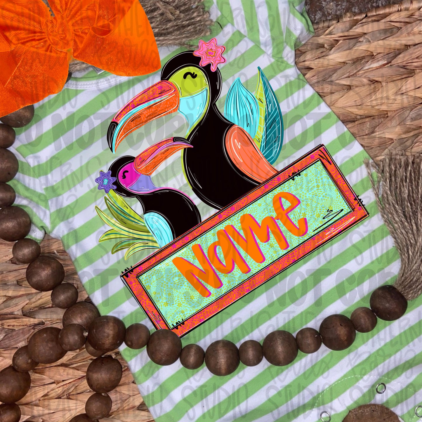 Toucans girls with name patch | Sublimation Design | Digital Download | Women’s, Kids Shirt PNG