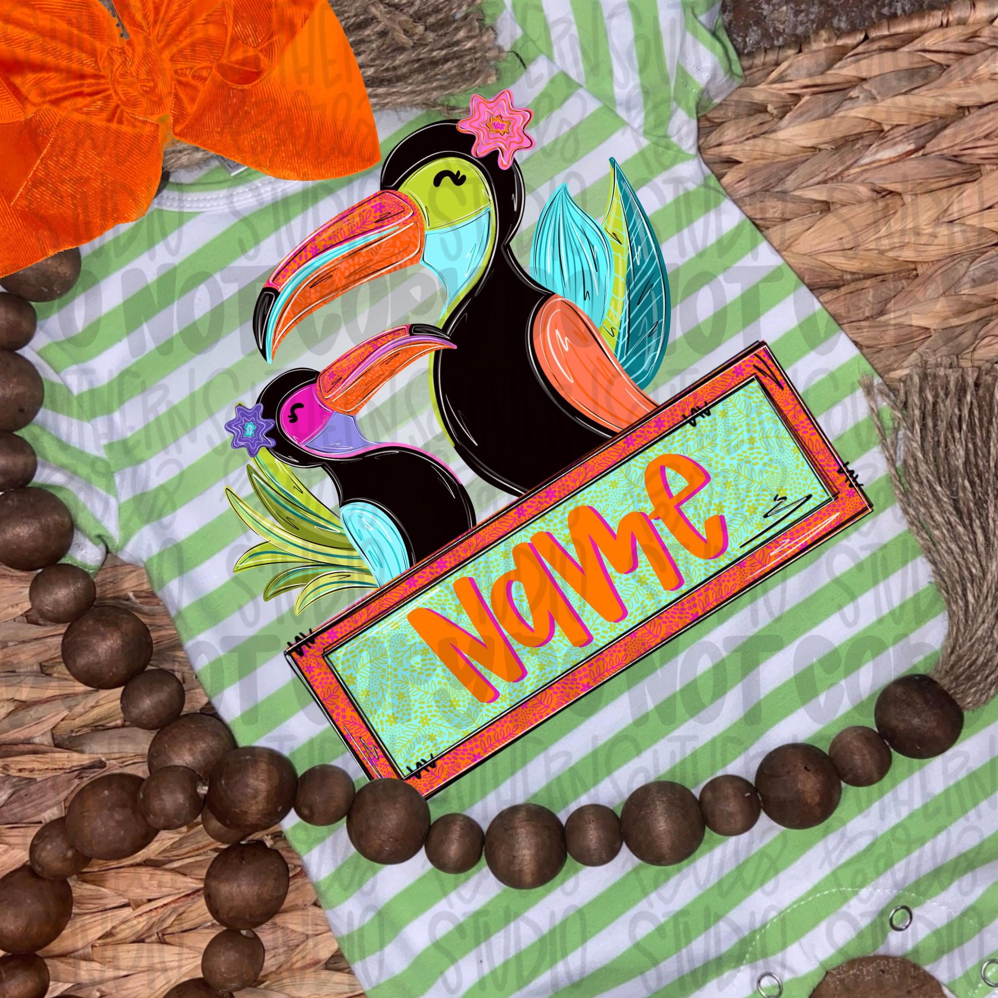 Toucans girls with name patch | Sublimation Design | Digital Download | Women’s, Kids Shirt PNG