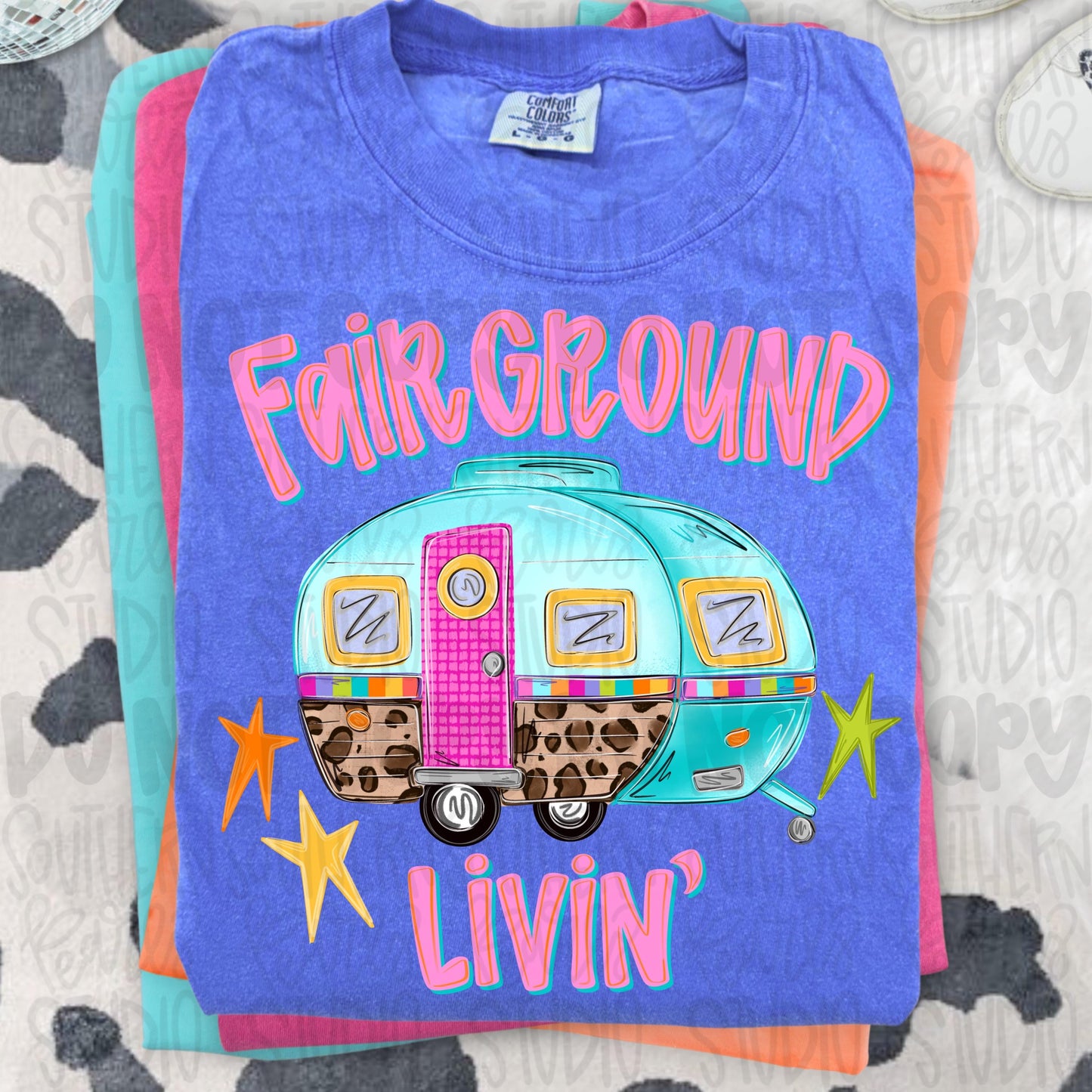 Fairground Livin’ | camper png fair png | Sublimation Design | Digital Download | Women’s, Kids Shirt PNG