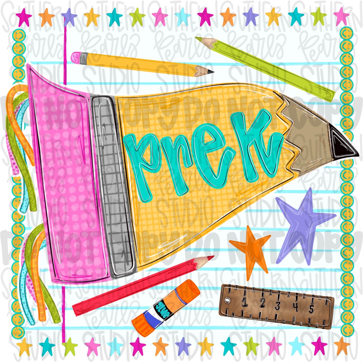 Pre K pennant girly design | school png, teacher png, student png | Sublimation Design | Digital Download | Womens Shirt PNG