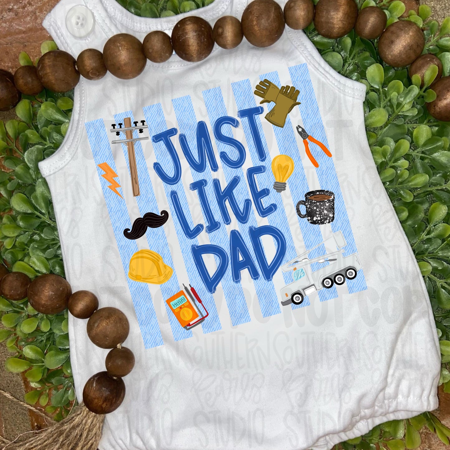 Just like Dad | lineman | power electrician | Fathers Day | Sublimation Design | Digital Download | Women’s, Kids Shirt PNG