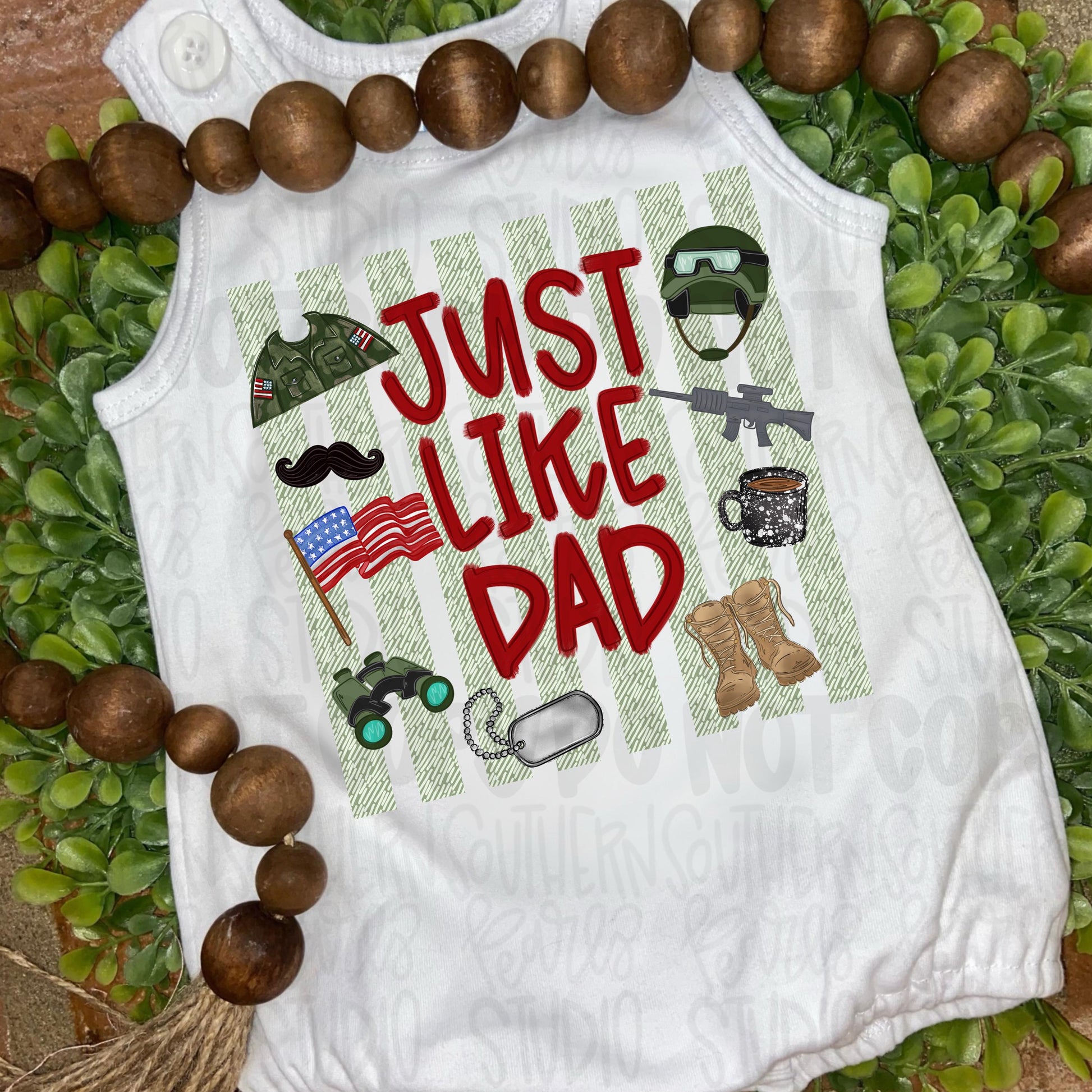Just like Dad | military | Fathers Day | Sublimation Design | Digital Download | Women’s, Kids Shirt PNG