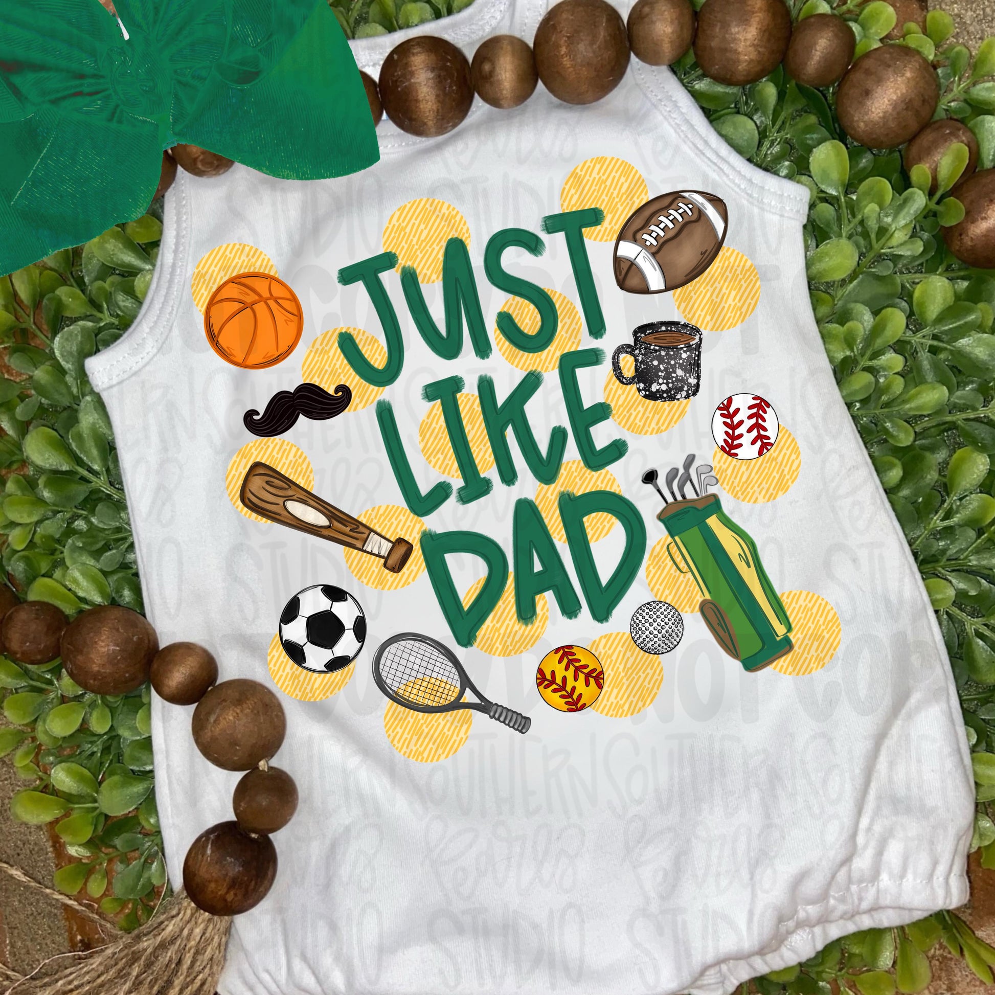 Just like Dad polka dots | sports | Fathers Day | Sublimation Design | Digital Download | Women’s, Kids Shirt PNG