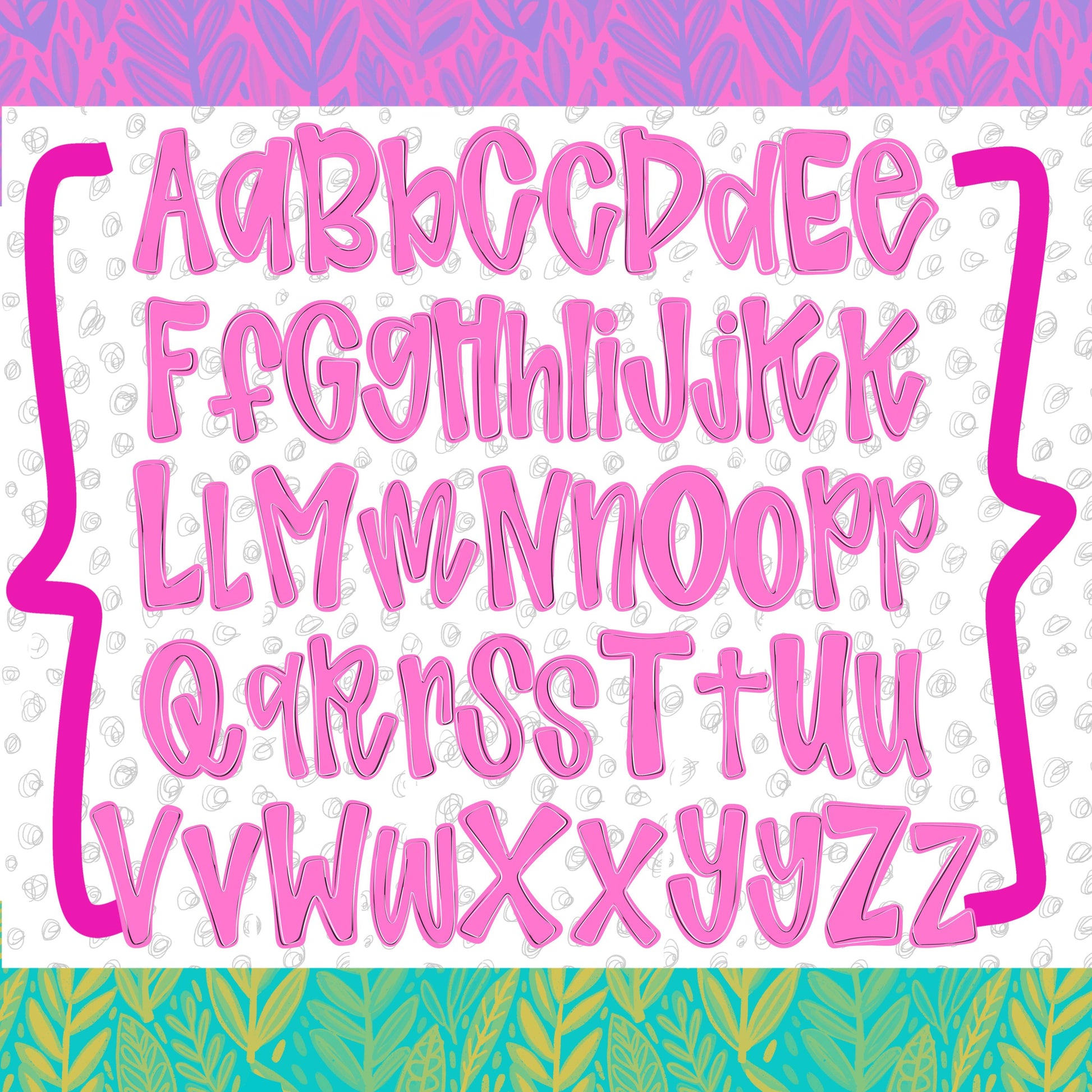 Shiloh Alpha Set bright colors | PNG files | OTF font files | summer alpha, beach alpha | Sublimation Design | Digital Download