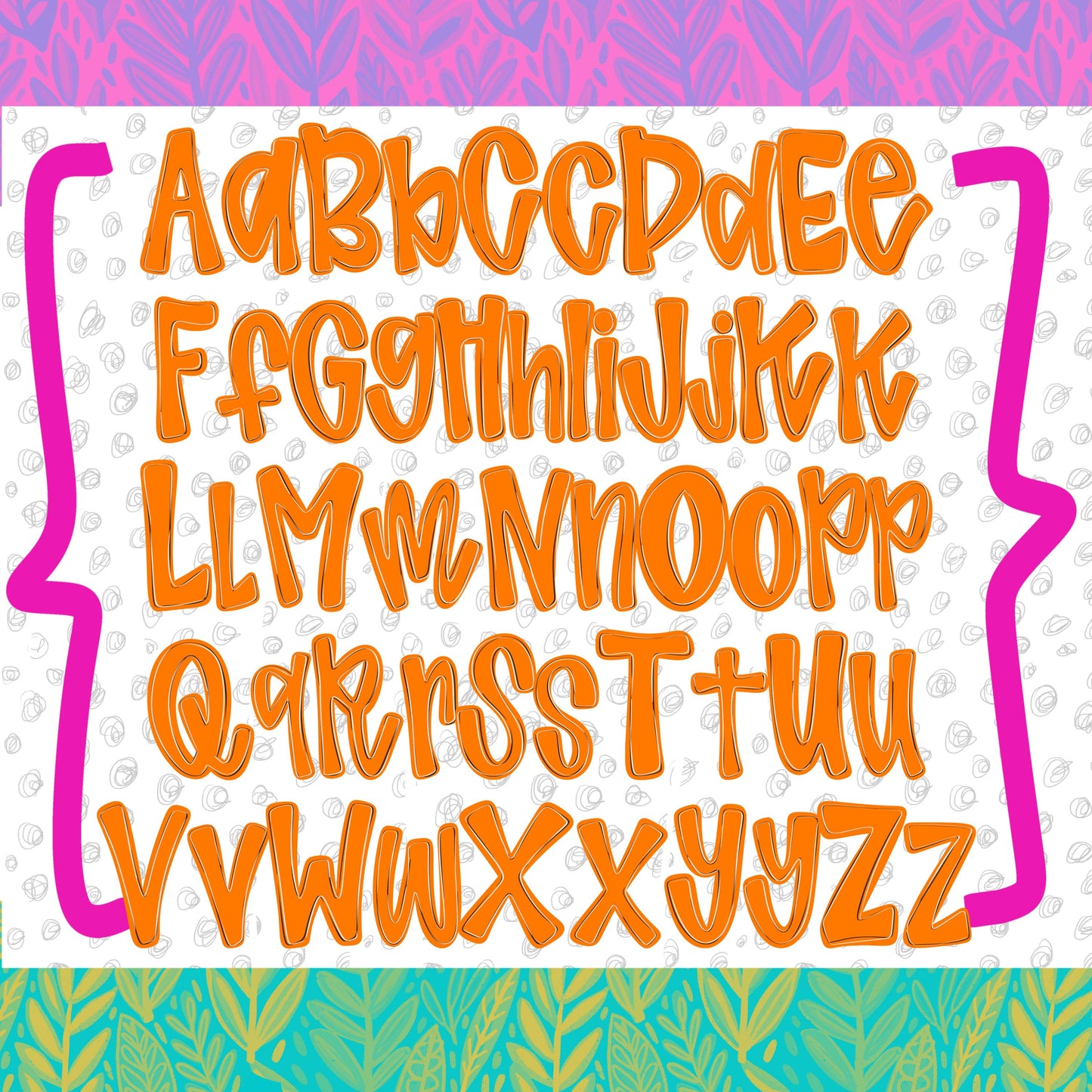 Shiloh Alpha Set bright colors | PNG files | OTF font files | summer alpha, beach alpha | Sublimation Design | Digital Download
