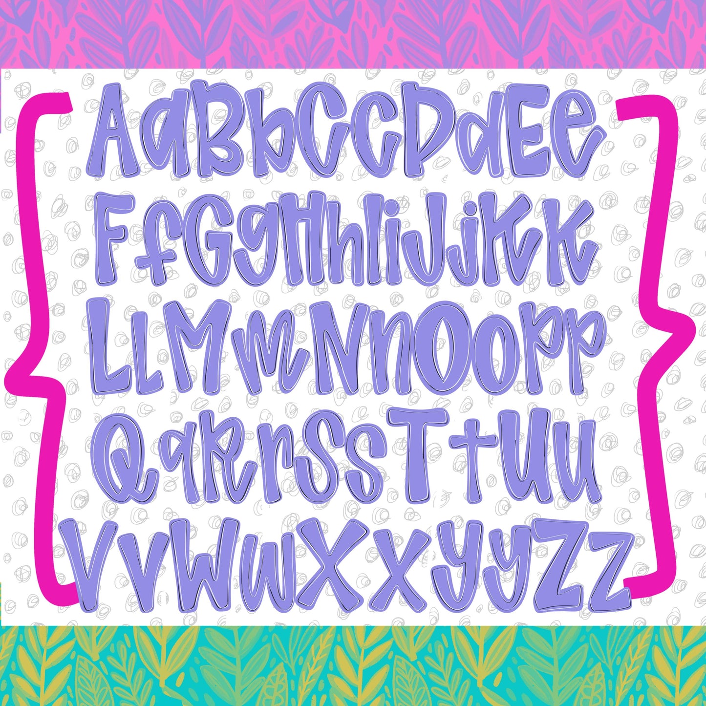 Shiloh Alpha Set bright colors | PNG files | OTF font files | summer alpha, beach alpha | Sublimation Design | Digital Download