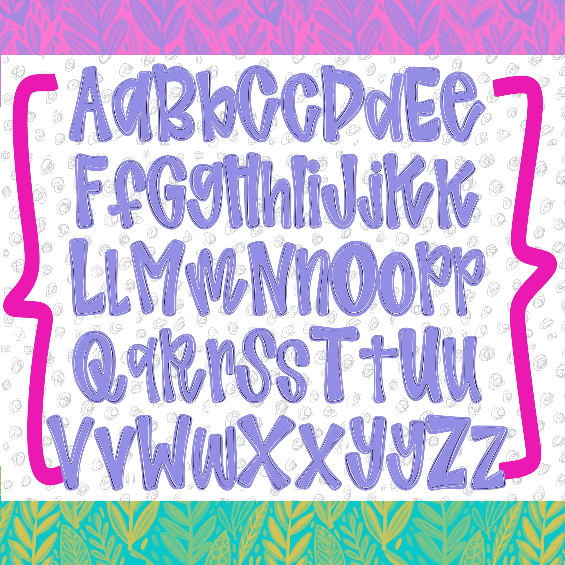 Shiloh Alpha Set bright colors | PNG files | OTF font files | summer alpha, beach alpha | Sublimation Design | Digital Download