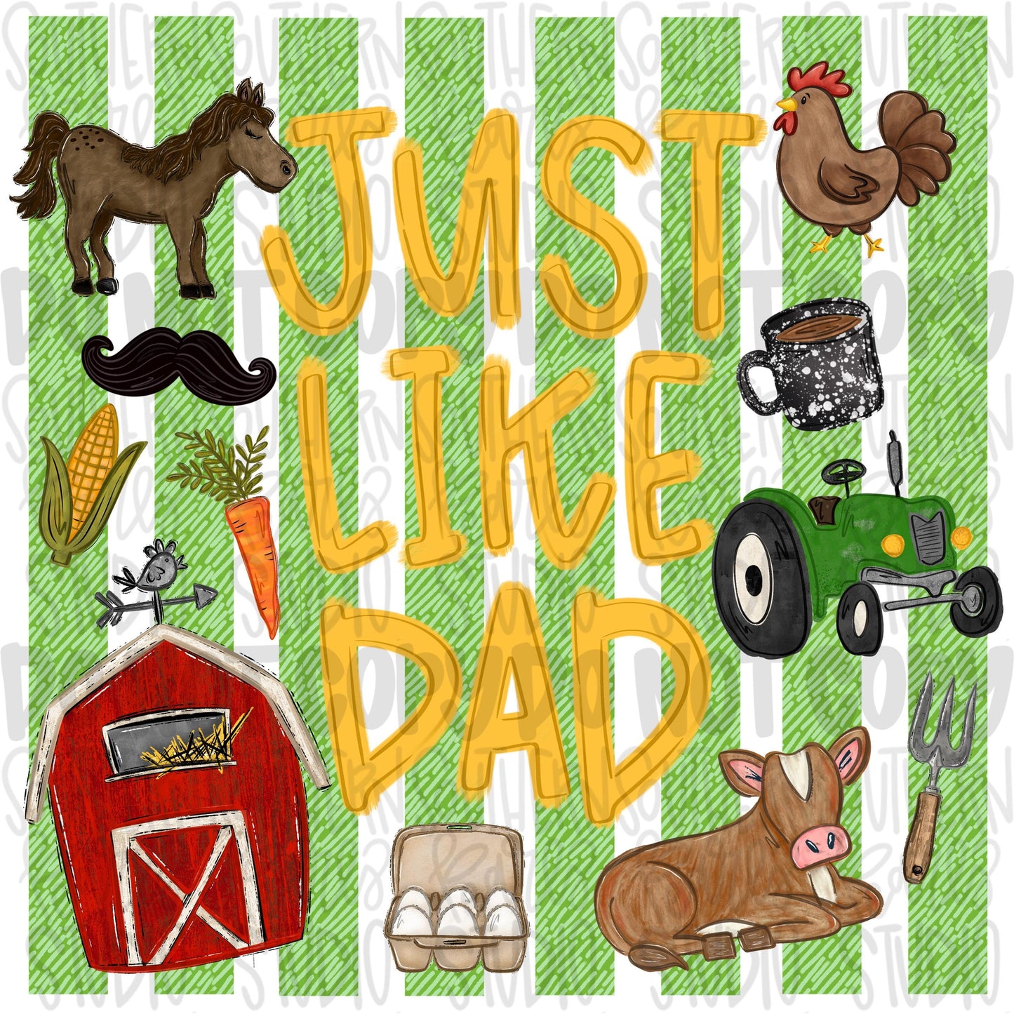 Just like Dad | farmer | Fathers Day | Sublimation Design | Digital Download | Women’s, Kids Shirt PNG