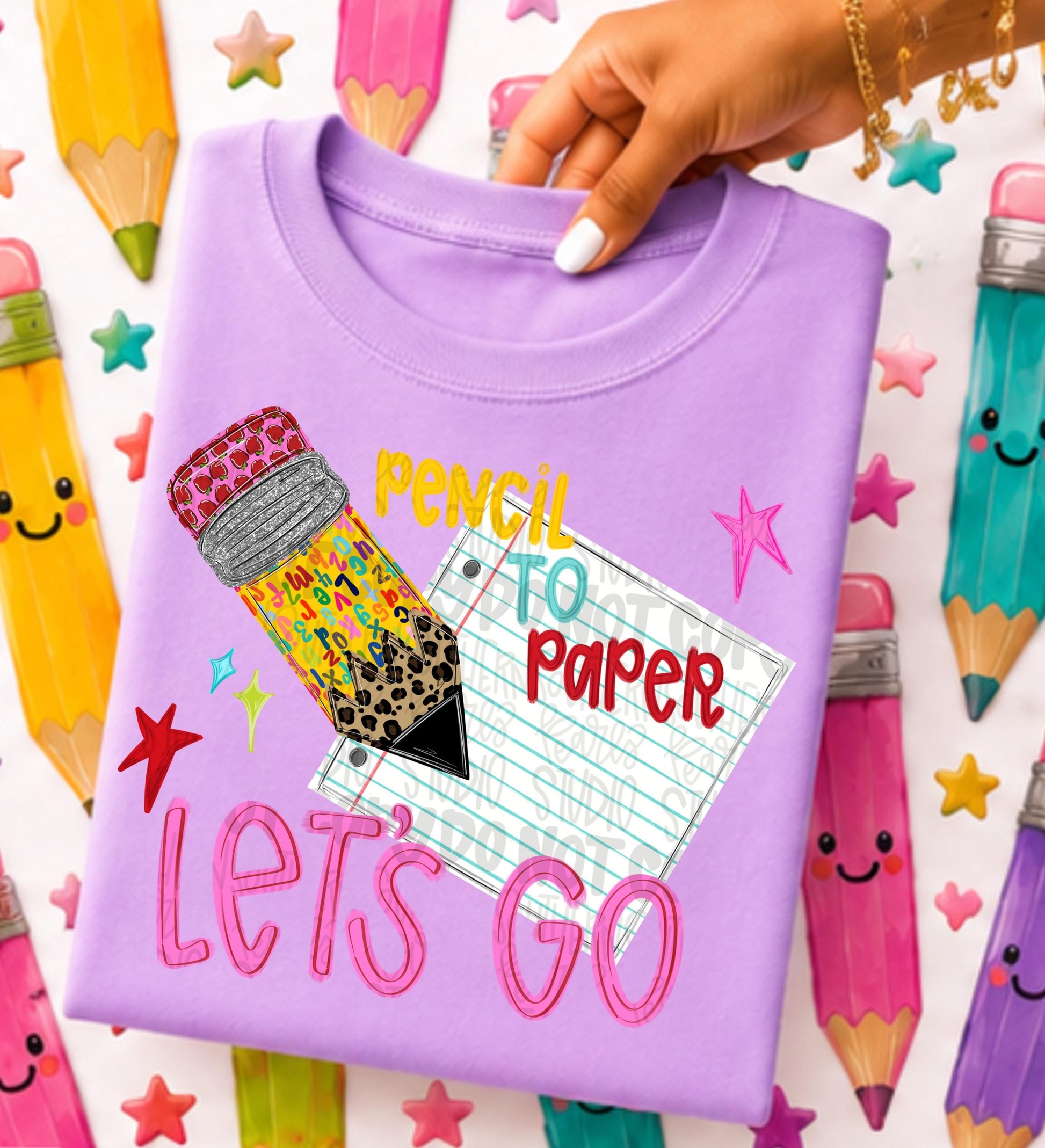 Pencil to paper let’s go png design | school book png, school png, teacher png, student png | Digital Download | PNG