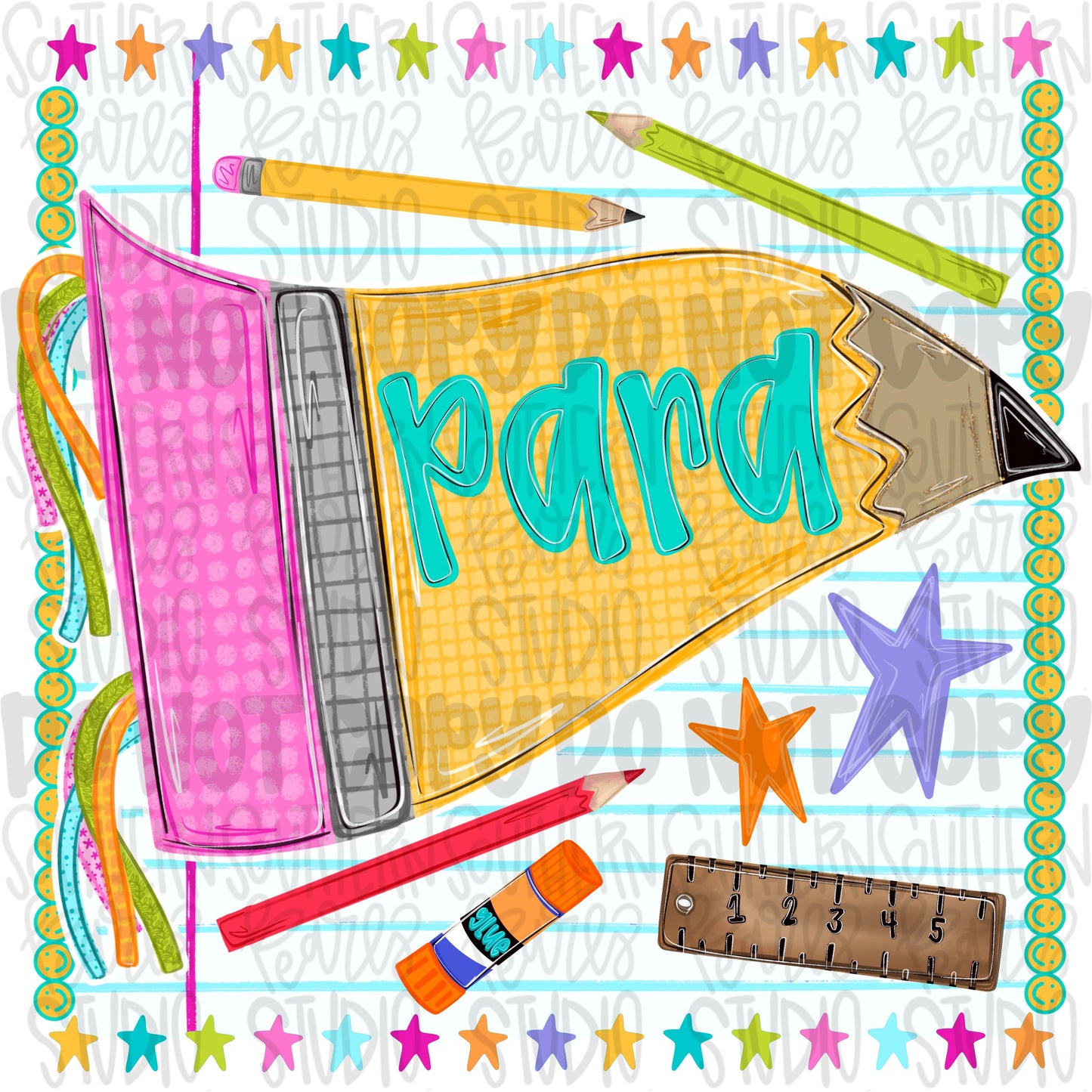Para pennant girly design | school png, teacher png, student png | Sublimation Design | Digital Download | Women’s, Kids Shirt PNG