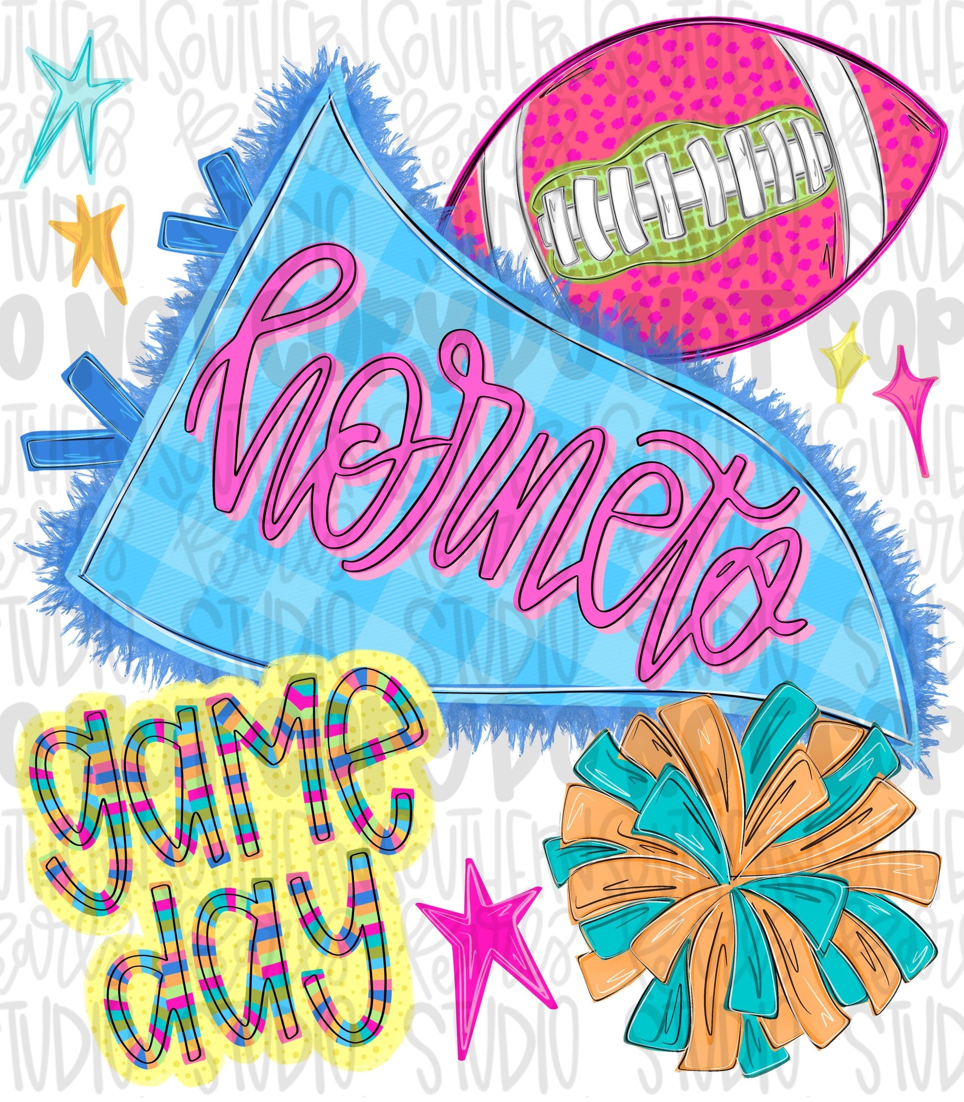 Hornets pennant Go Team football and pom pom colorful png design | school spirit png, trendy png, viral png | Design Download