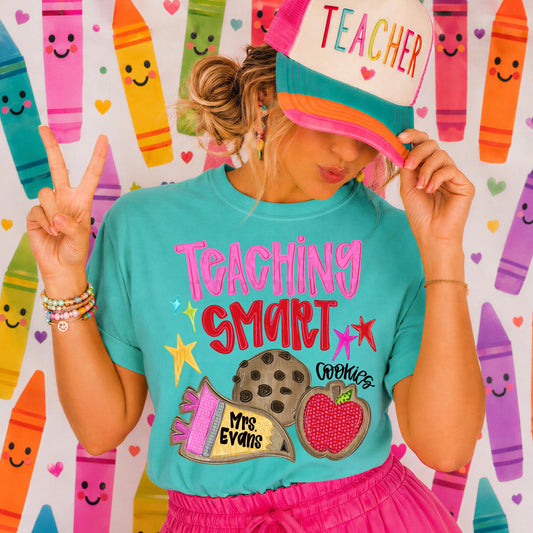 Teaching smart cookies png design | school png, teacher png, student png Apple Pencil, trendy png | Digital Download | Women Shirt PNG