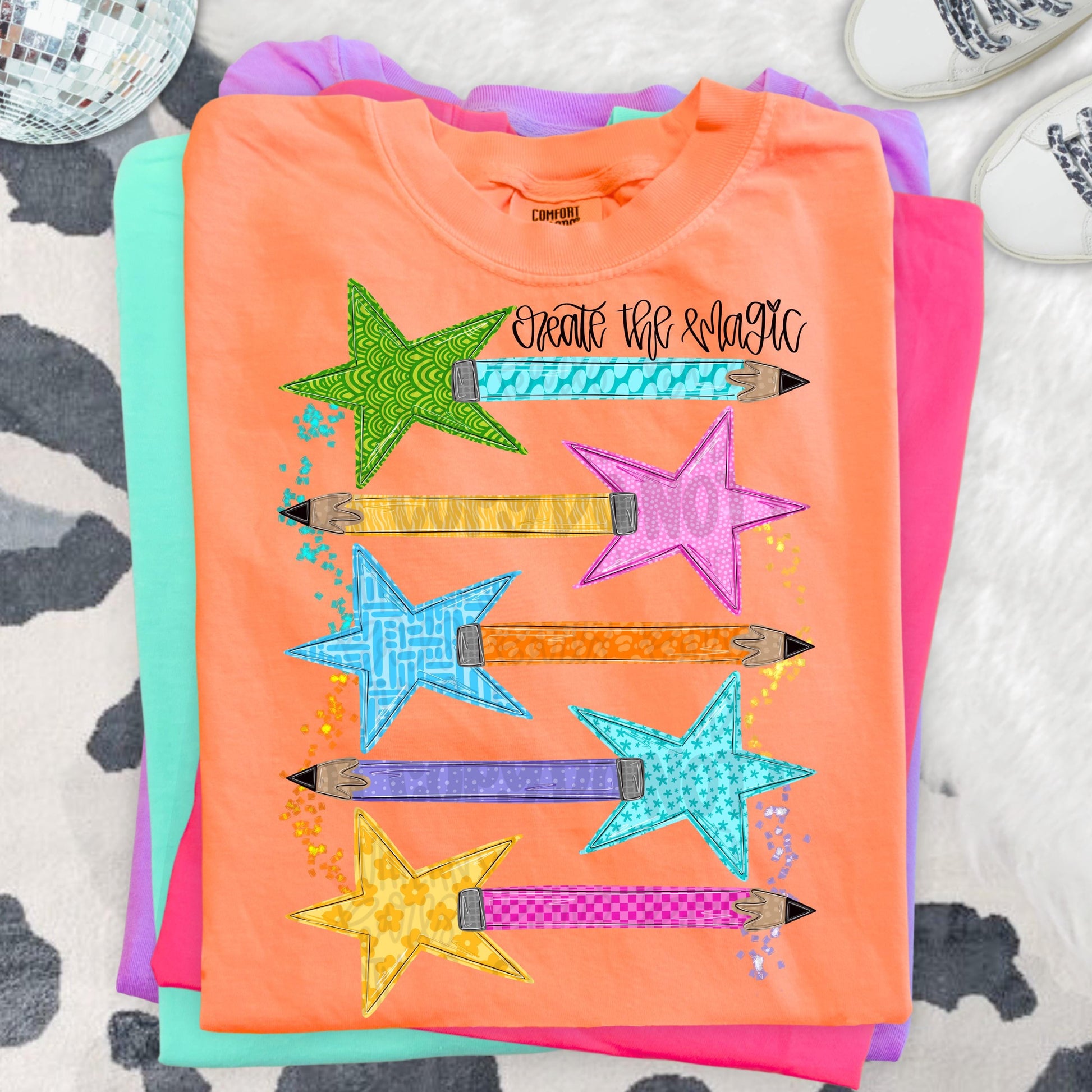 Create the magic png design | pencil magic wand | school png, teacher png, student png | Digital Download | Women Shirt PNG