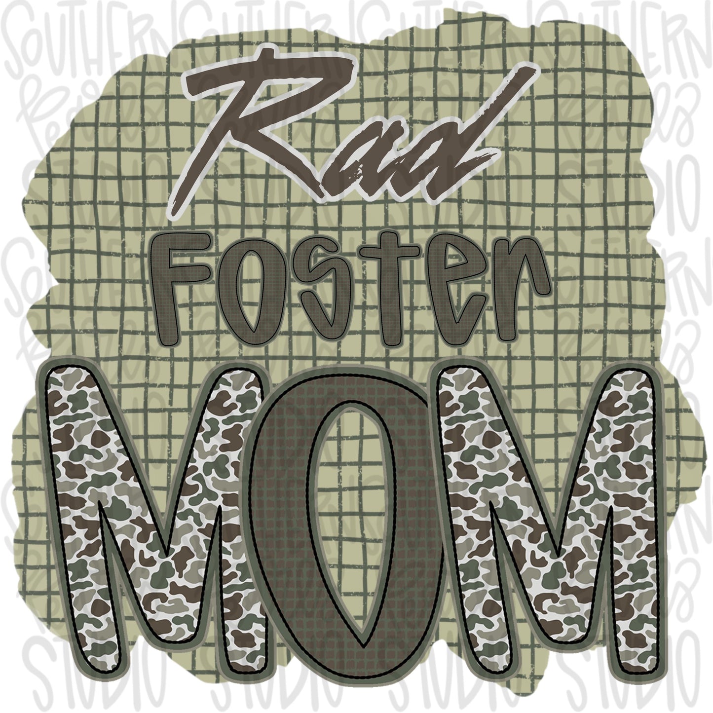 Rad foster mom camo | front and back designs | Sublimation Design | Digital Download | Women’s, Kids Shirt PNG