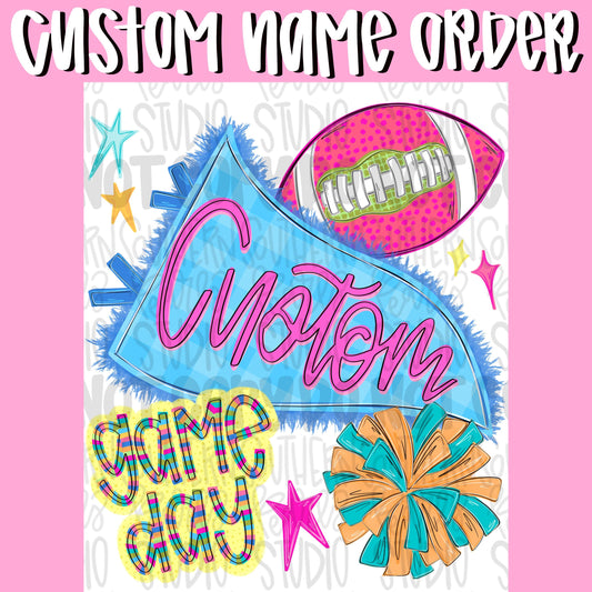 Custom mascot pennant Listing | PNG | Sublimation | Design Download