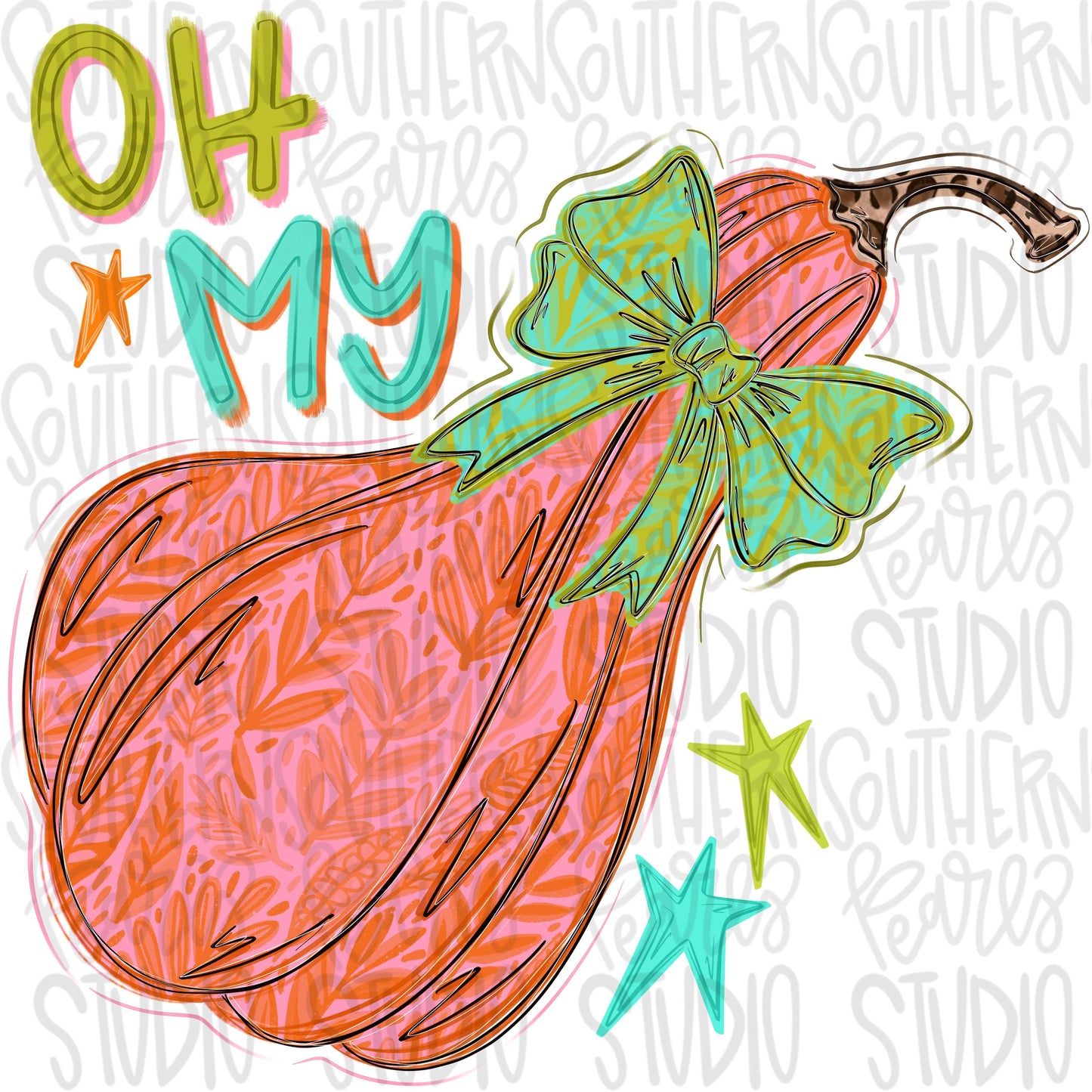 OH MY gourd png | gourd with bow png | pumpkin png | trendy png | fall png | Sublimation Design | Digital Download | Women’s, Kids Shirt PNG