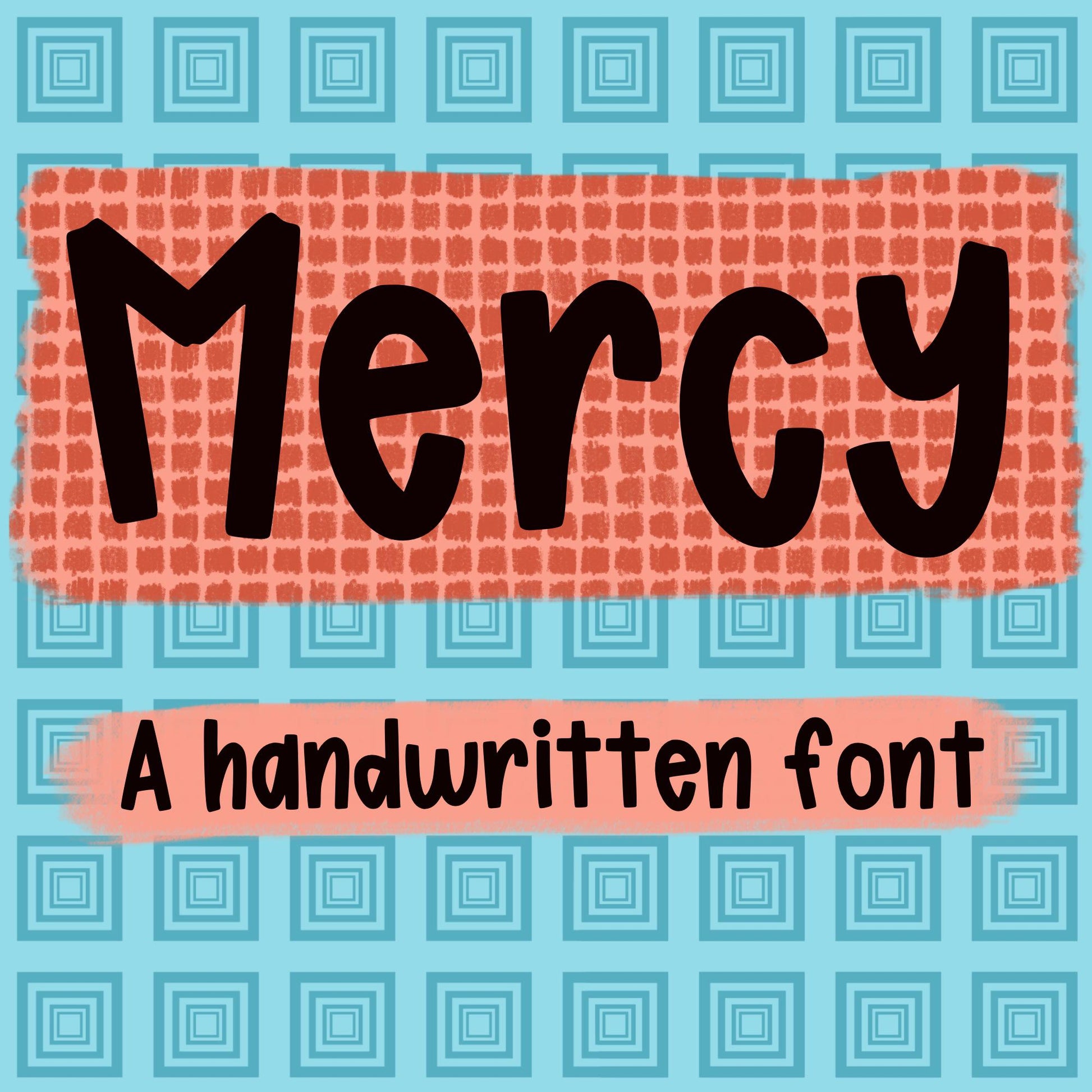 Mercy Font, handwritten font, procreate font, TTF OTF font, silhouette font, script font, cute font