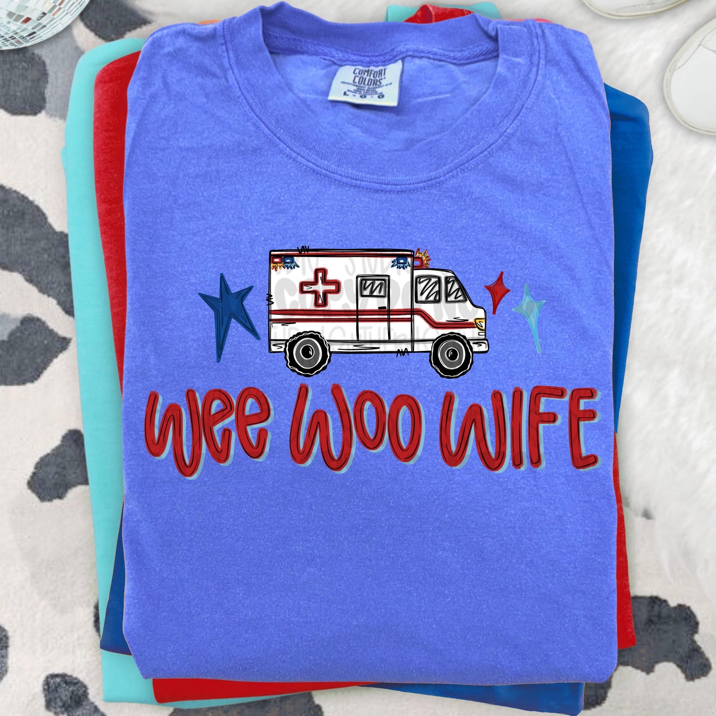 Wee woo wife | paramedics | ambulance | Sublimation Design | Digital Download | Women’s, Kids Shirt PNG