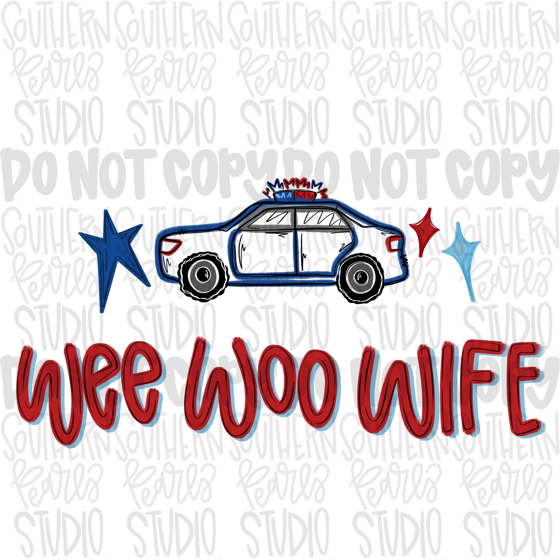 Wee woo wife | police officer | Sublimation Design | Digital Download | Women’s, Kids Shirt PNG