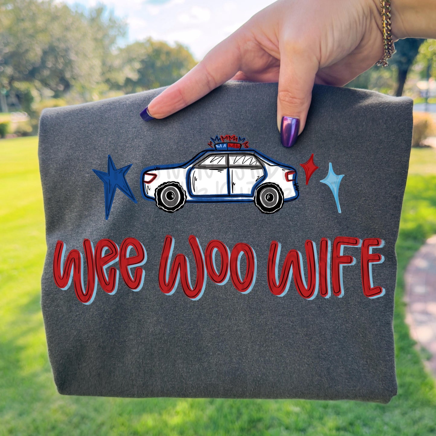 Wee woo wife | police officer | Sublimation Design | Digital Download | Women’s, Kids Shirt PNG
