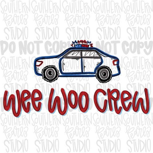 Wee woo crew | police officer | Sublimation Design | Digital Download | Women’s, Kids Shirt PNG