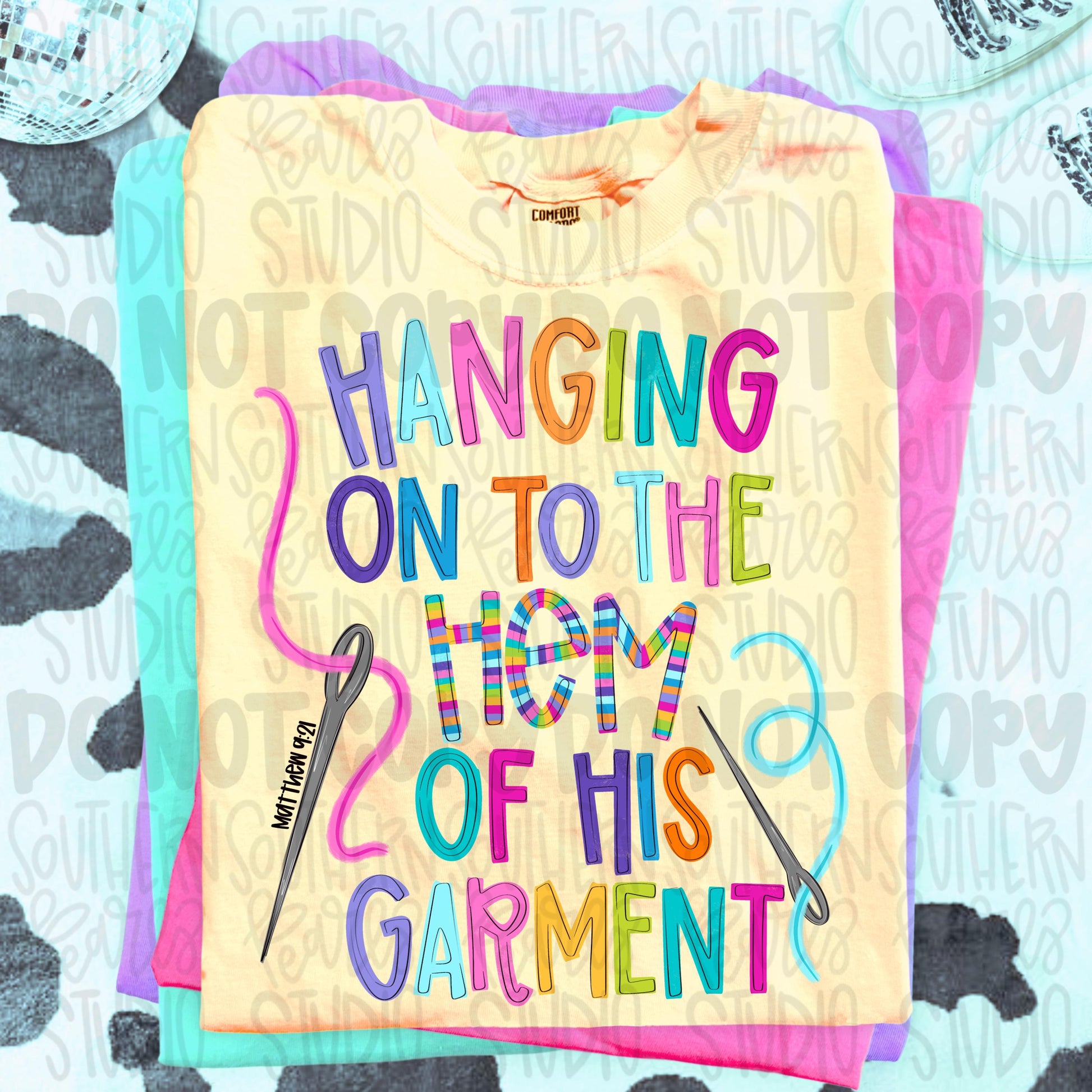 Hanging on to the hem of his garment | needle and thread | Bible verse | Sublimation Design | Digital Download | Women’s, Kids Shirt PNG