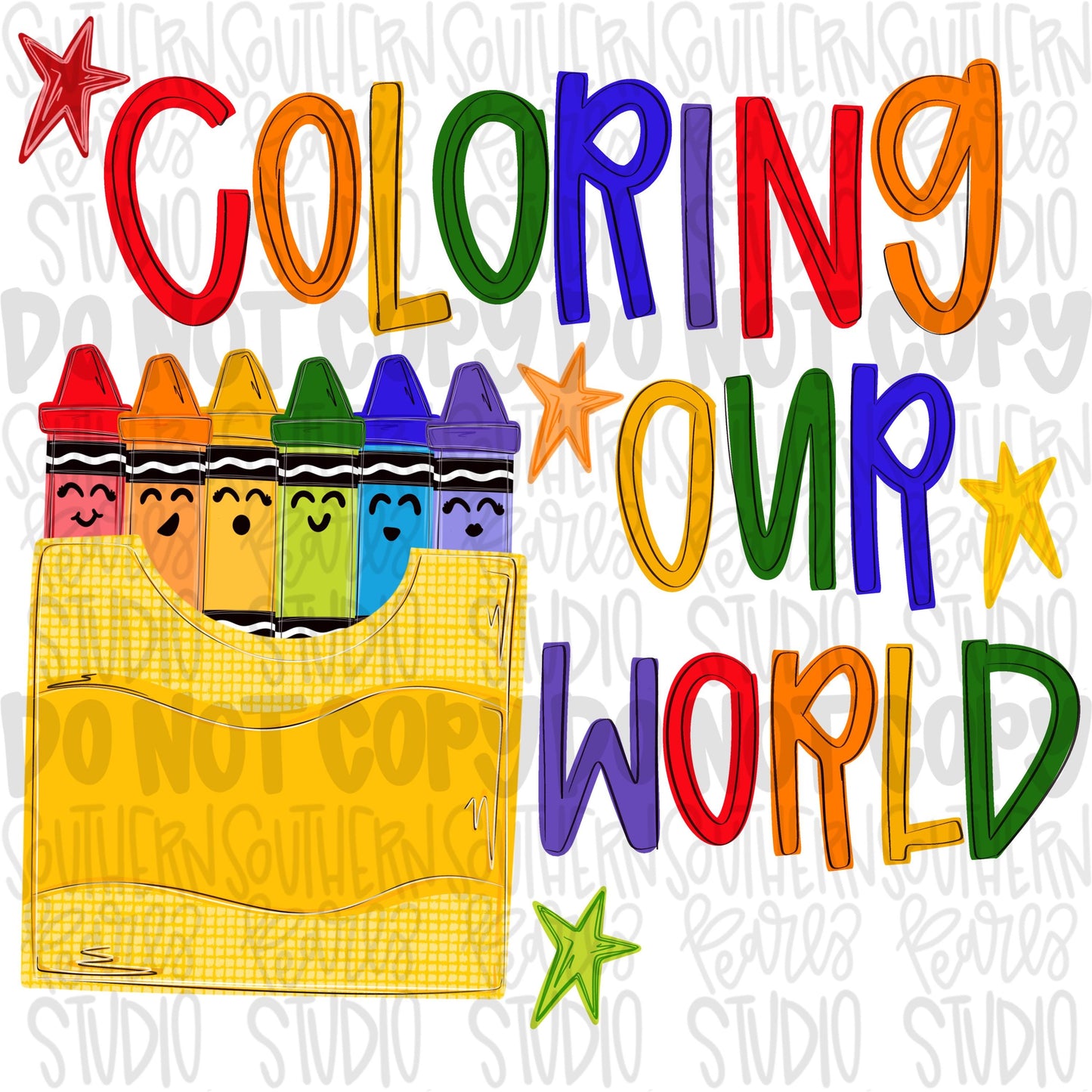 Coloring our world png design | school png teacher png student png | Digital Download