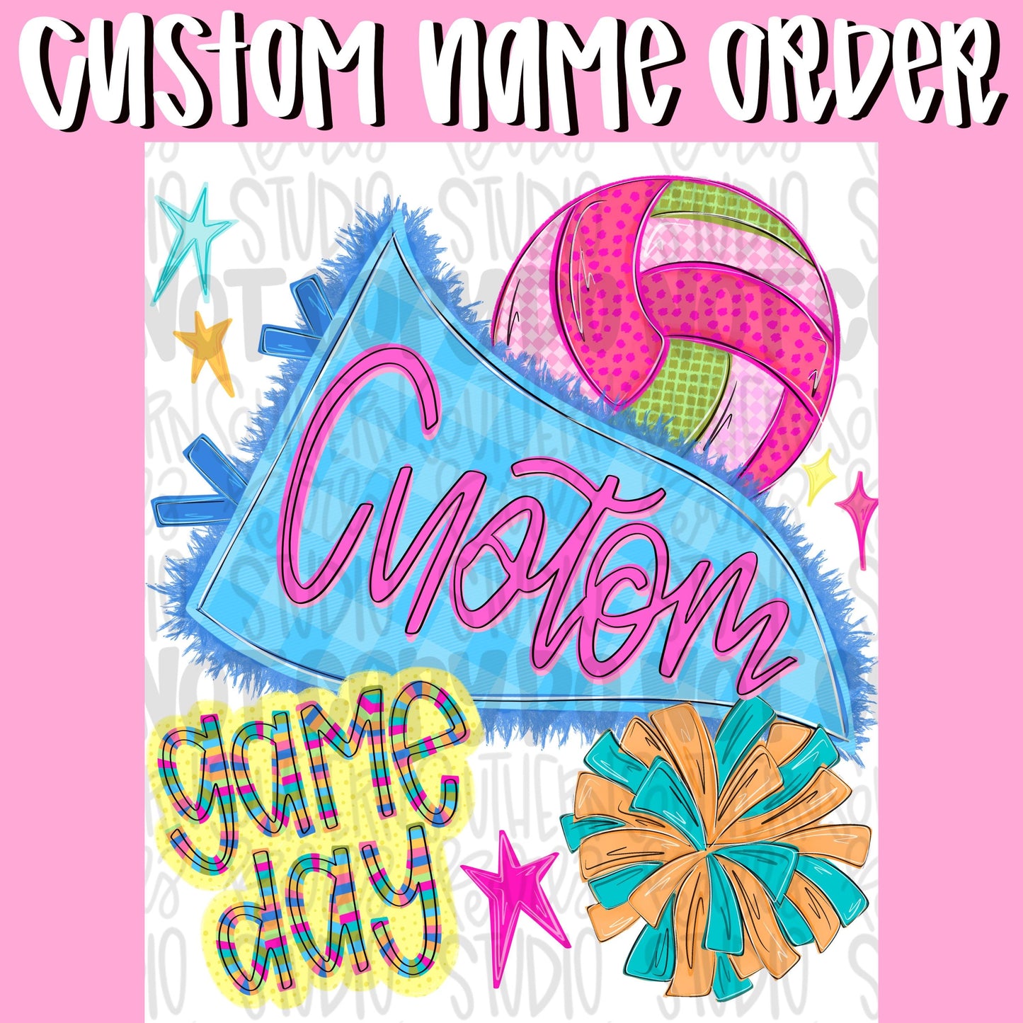 Custom mascot pennant volleyball Listing | PNG | Sublimation | Design Download