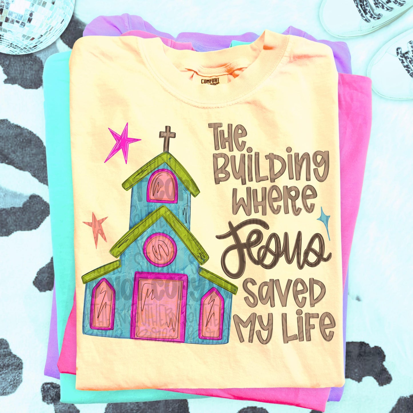The building where Jesus saved my life png, faith png, preppy png, girly png, mom png, spring png, whimsy png, Women png, Kids png, digital