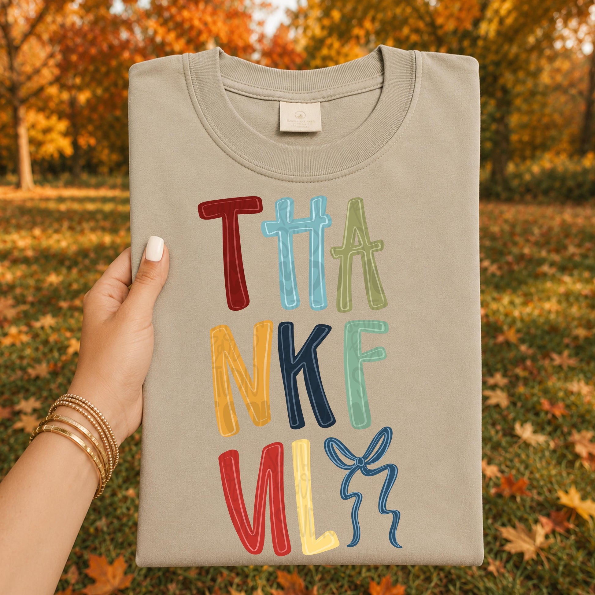 Thankful stacked | fall | Sublimation Design | Digital Download | Women’s, Kids Shirt PNG