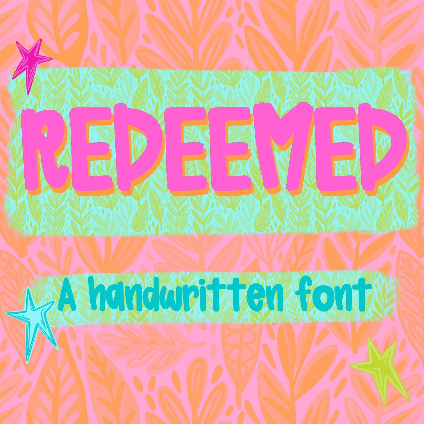 Redeemed Font, handwritten font, procreate font, cricut font, silhouette font, script font, cute font