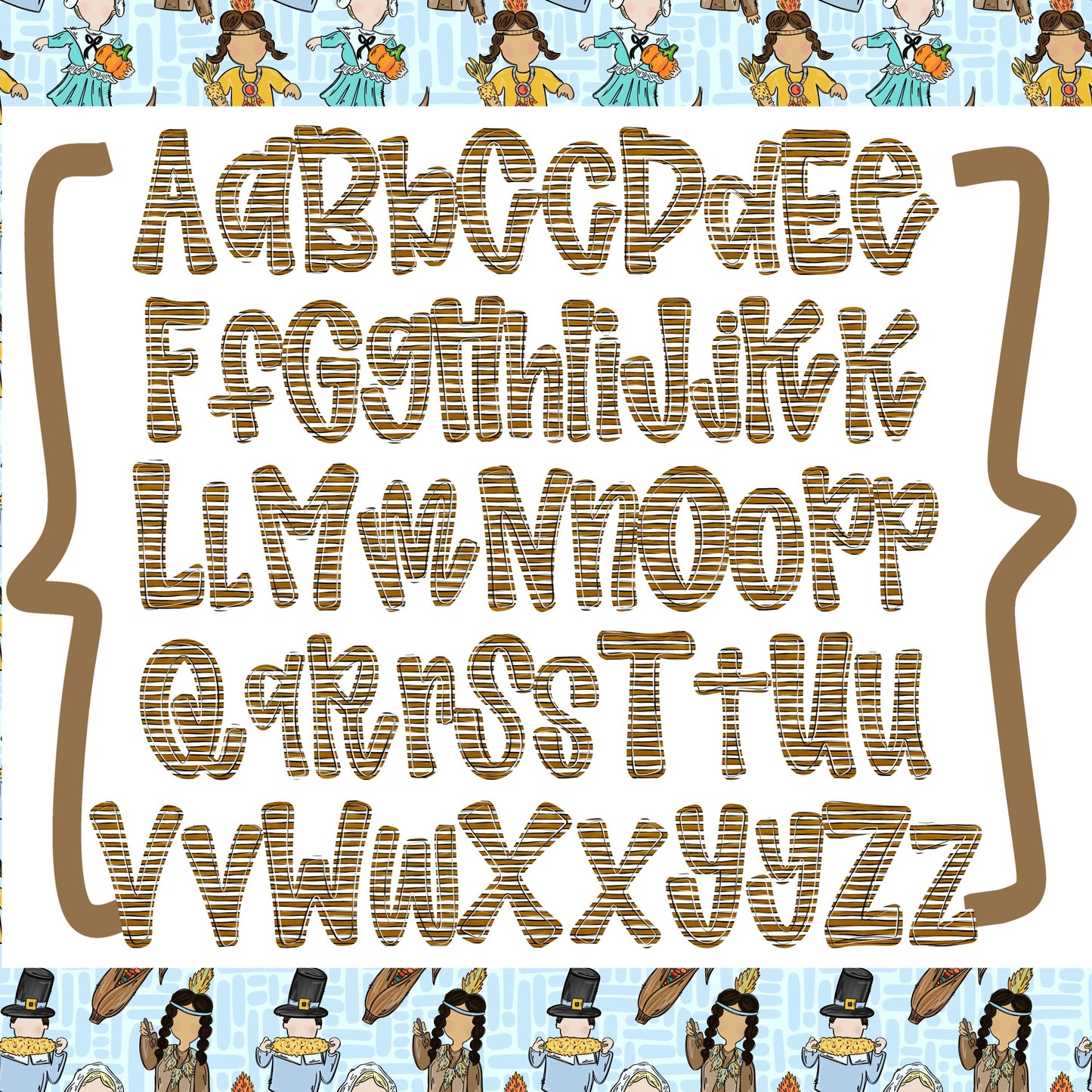 Harvest Alpha | fall, Thanksgiving PNG Font | Sublimation Design | Digital Download | Women’s, Kids Shirt PNG