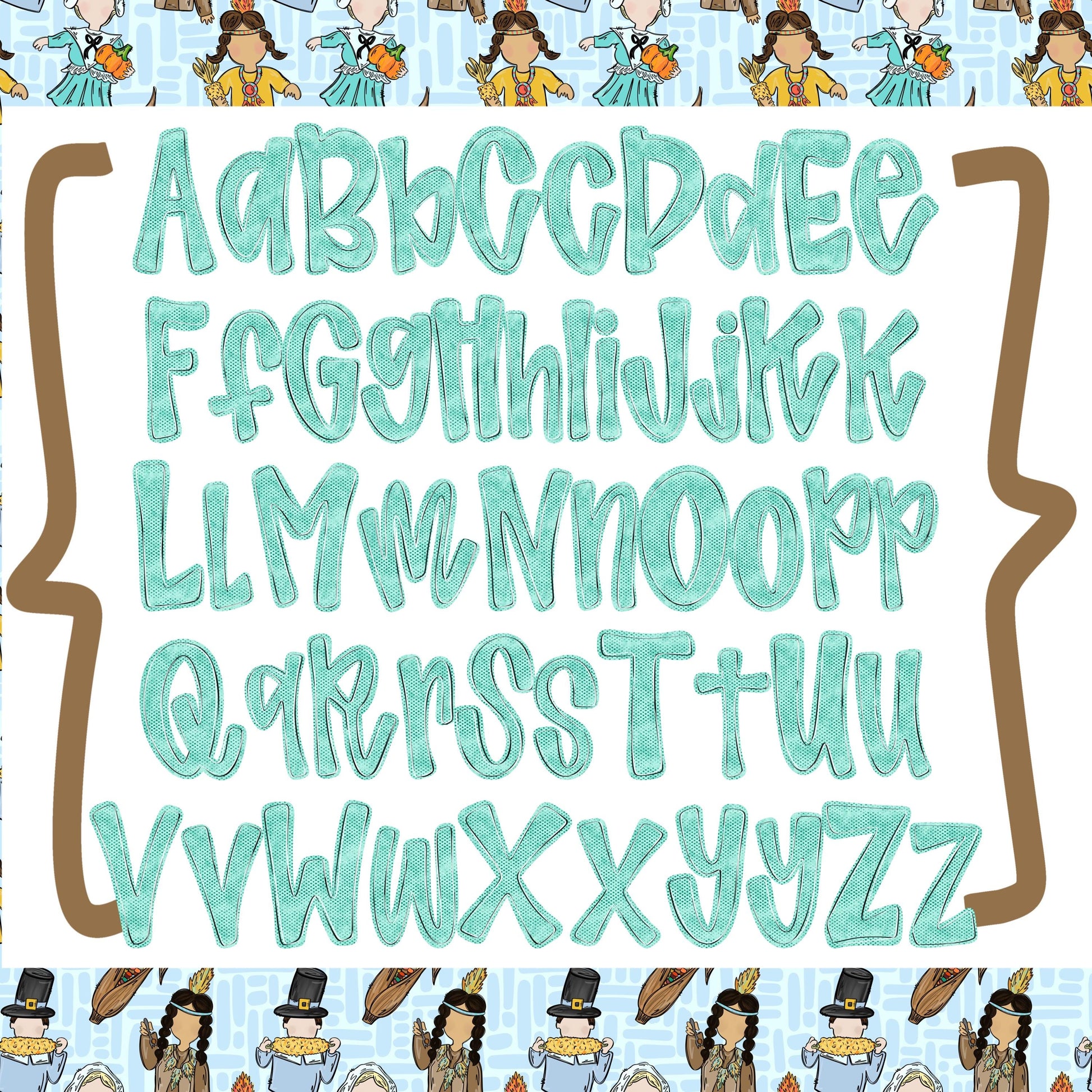 Harvest Alpha | fall, Thanksgiving PNG Font | Sublimation Design | Digital Download | Women’s, Kids Shirt PNG