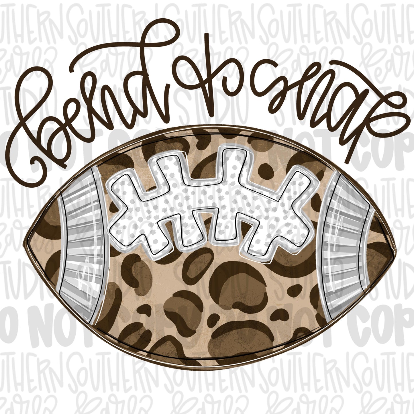 Bend and Snap Football png design | leopard png | Go Team | PNG | Sublimation | Design Download