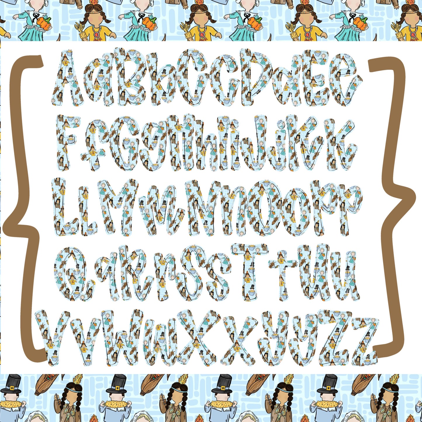 Harvest Alpha | fall, Thanksgiving PNG Font | Sublimation Design | Digital Download | Women’s, Kids Shirt PNG