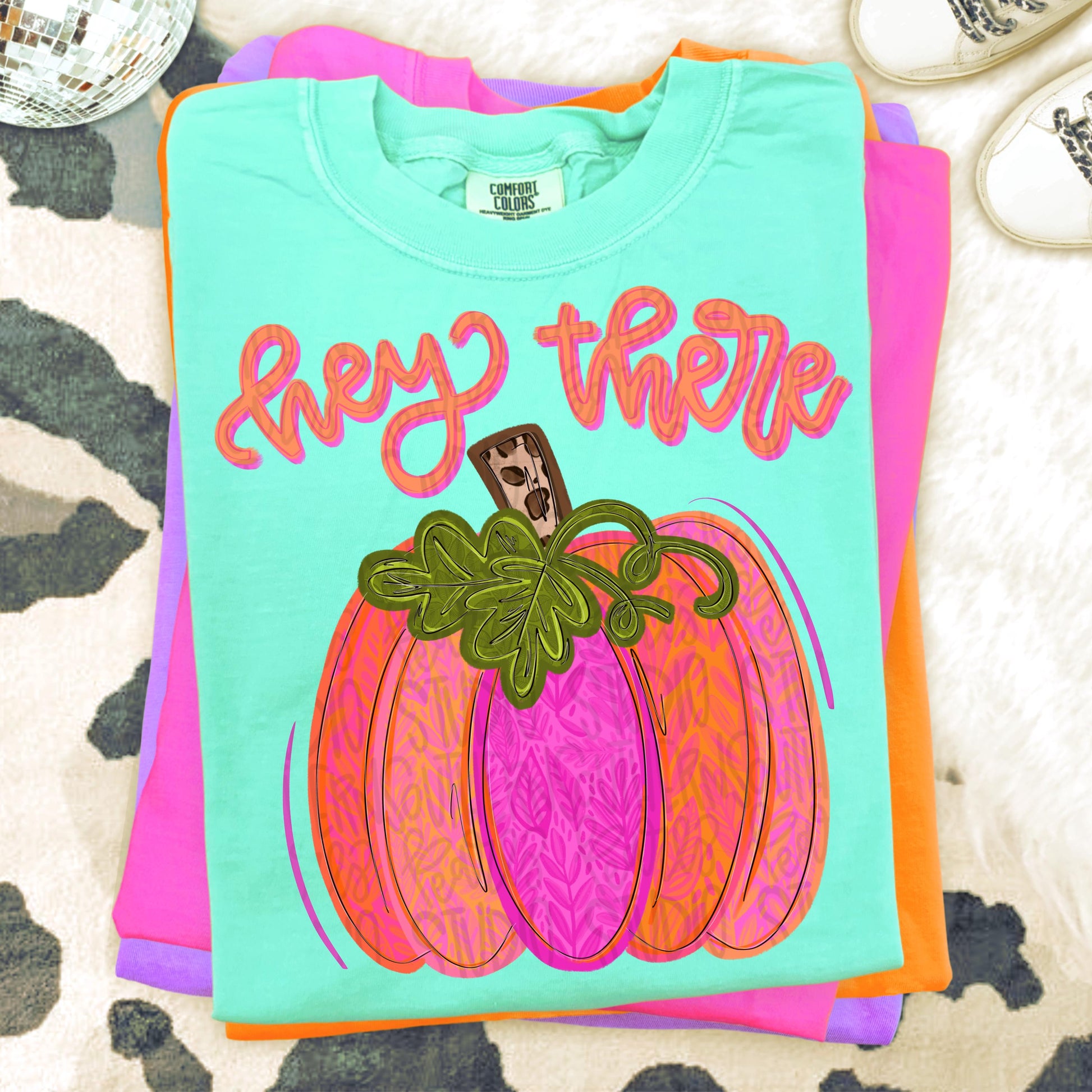 Hey there pumpkin png design | colorful png, floral pumpkin png, leopard | fall png | Digital Download | Women’s, Kids PNG