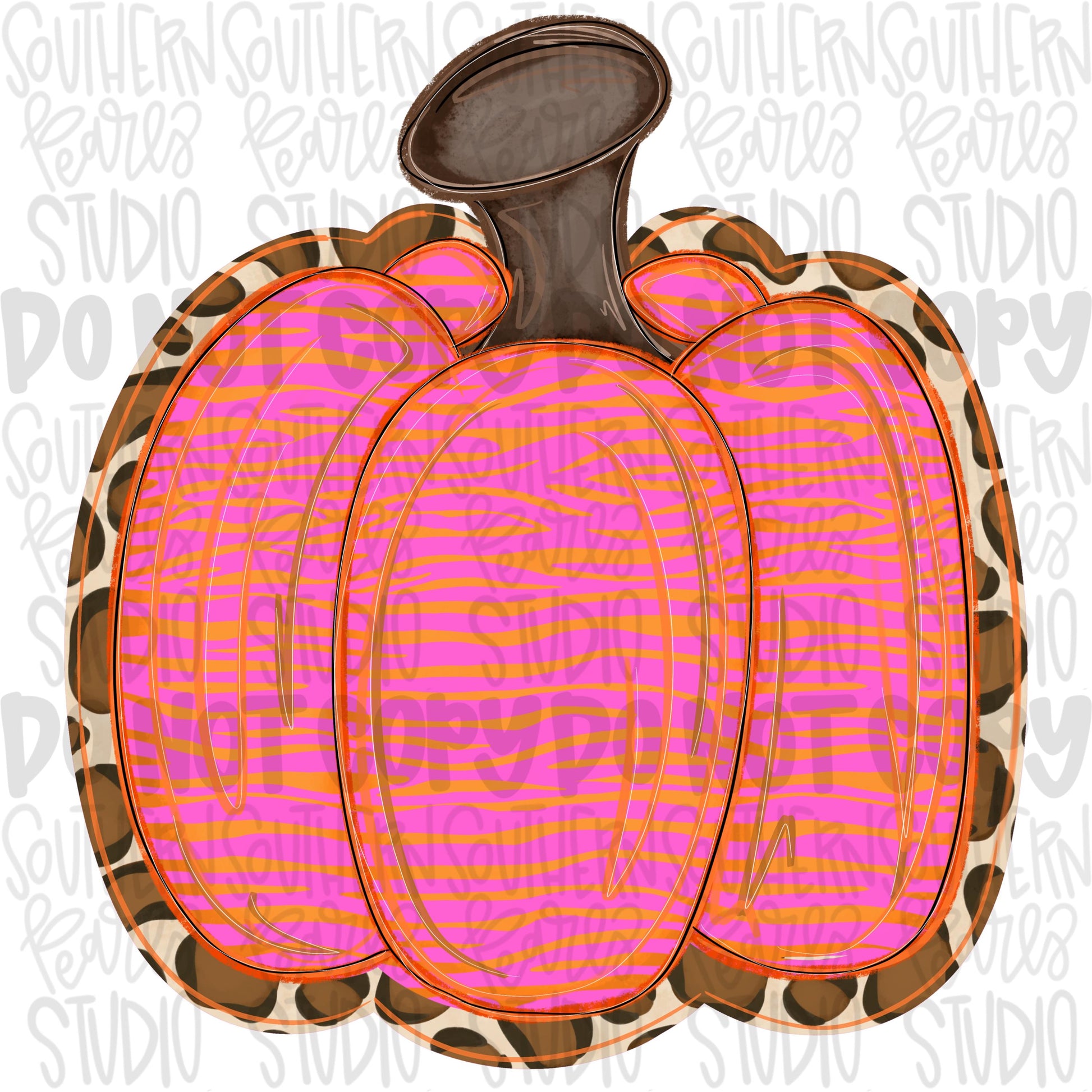 Pink and orange zebra and leopard pumpkin png | trendy png | Sublimation Design | Digital Download | Women’s, Kids Shirt PNG