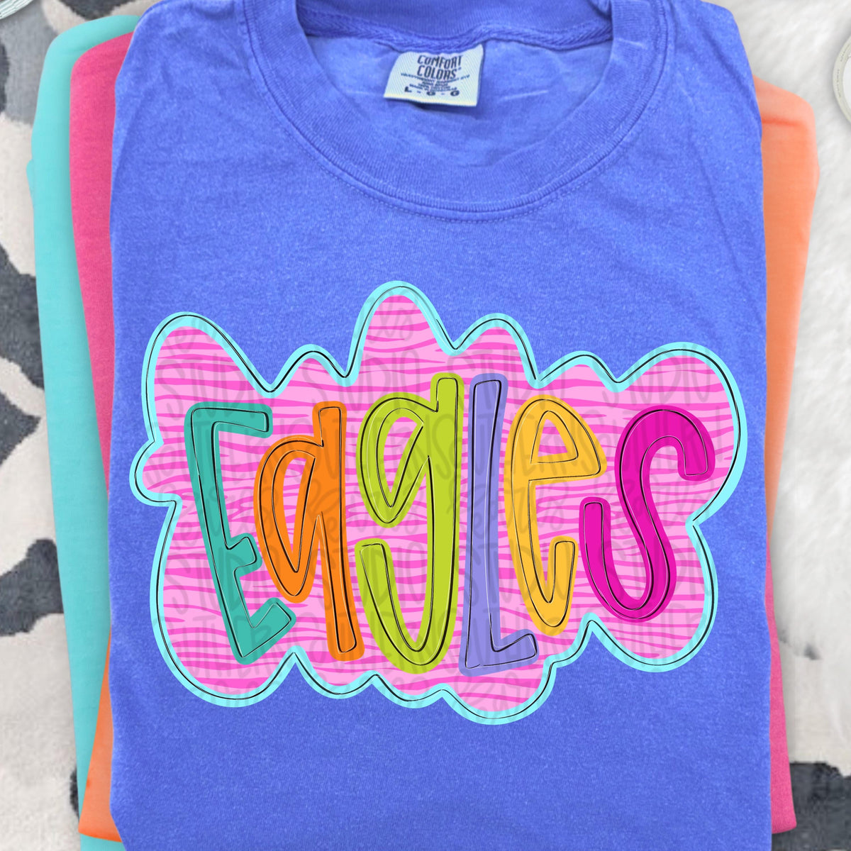 Colorful zebra cloud design Mascot | hornets | Sublimation Design | Digital Download | Women’s, Kids Shirt PNG