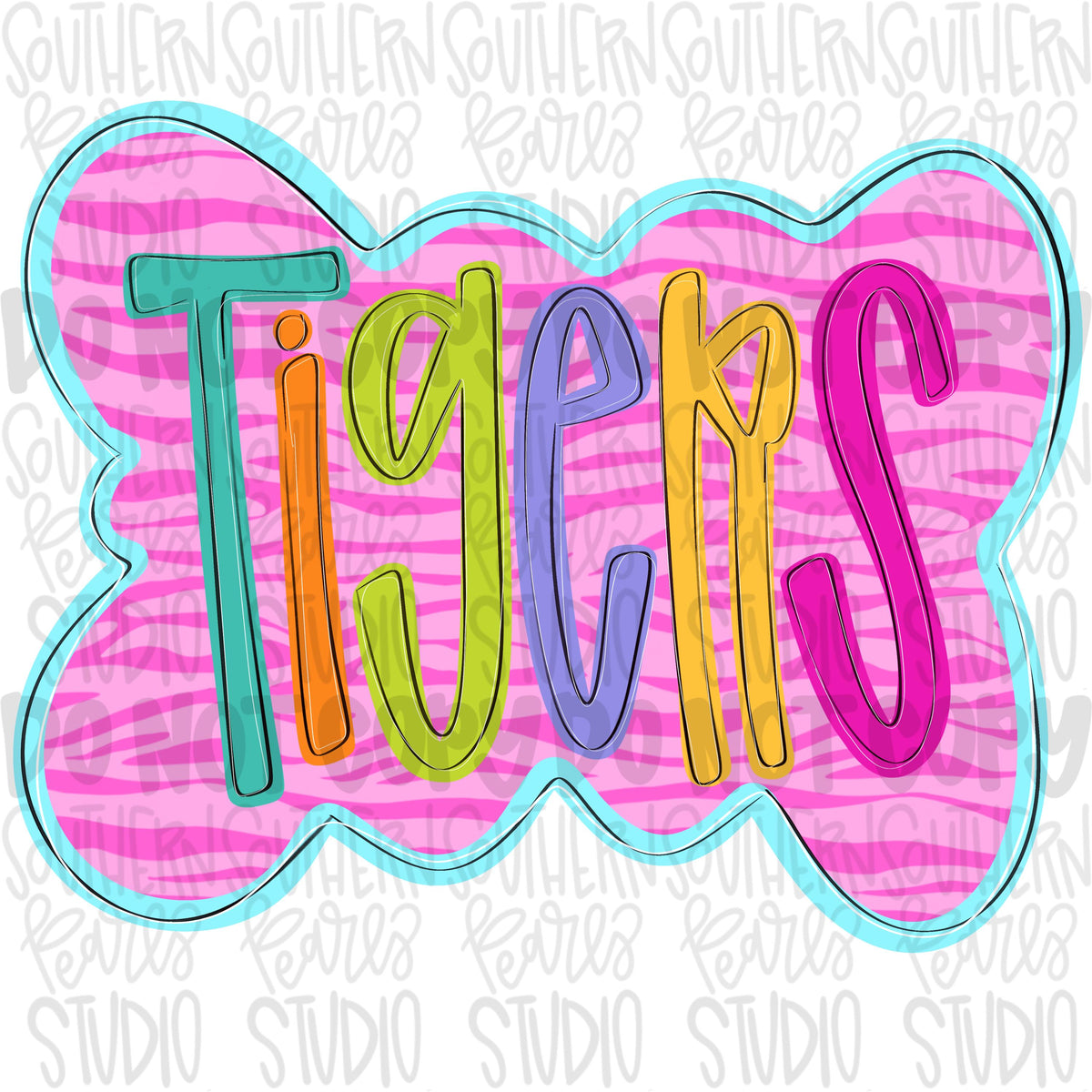 Colorful zebra cloud design Mascot | tigers | Sublimation Design | Digital Download | Women’s, Kids Shirt PNG
