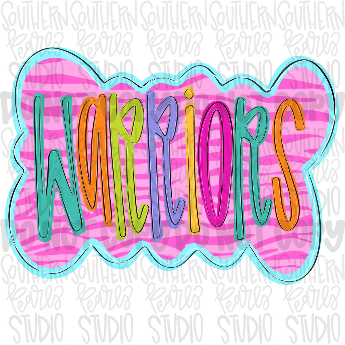 Colorful zebra cloud design Mascot | warriors | Sublimation Design | Digital Download | Women’s, Kids Shirt PNG