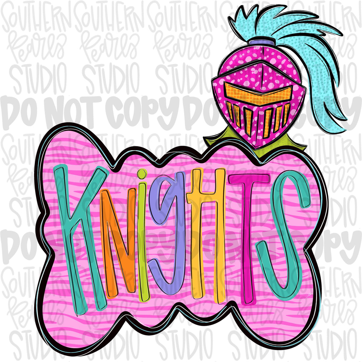 Colorful zebra cloud design with Mascot | knights | Sublimation Design | Digital Download | Women’s, Kids Shirt PNG