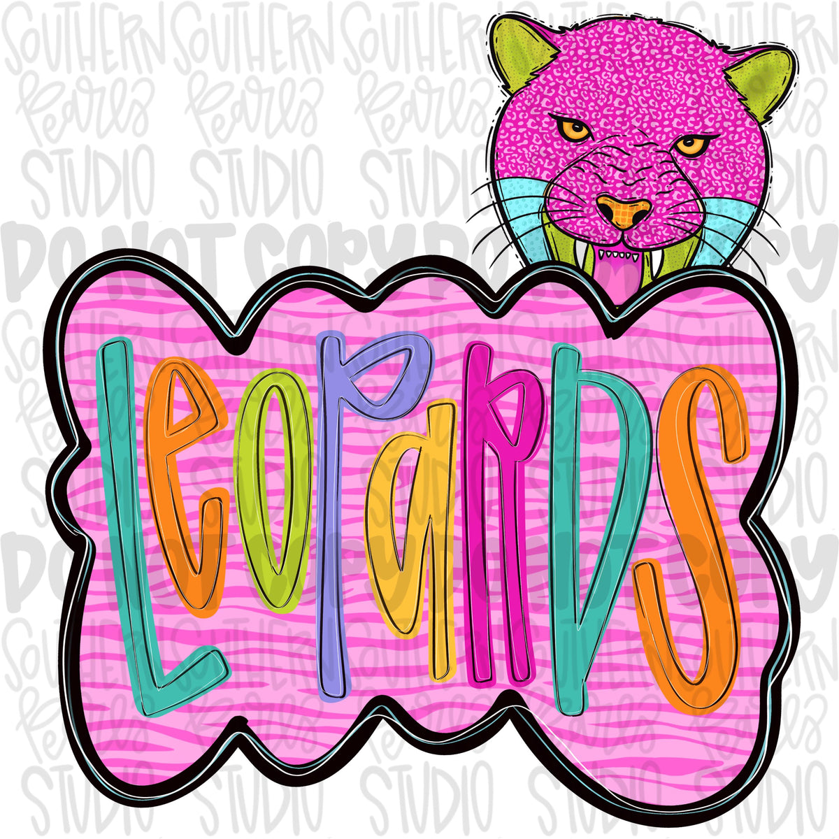 Colorful zebra cloud design with Mascot | leopards | Sublimation Design | Digital Download | Women’s, Kids Shirt PNG