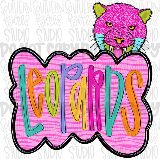 Colorful zebra cloud design with Mascot | leopards | Sublimation Design | Digital Download | Women’s, Kids Shirt PNG