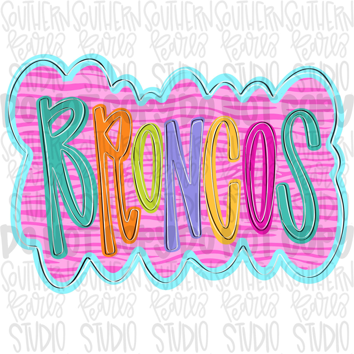 Colorful zebra cloud design Mascot | broncos | Sublimation Design | Digital Download | Women’s, Kids Shirt PNG