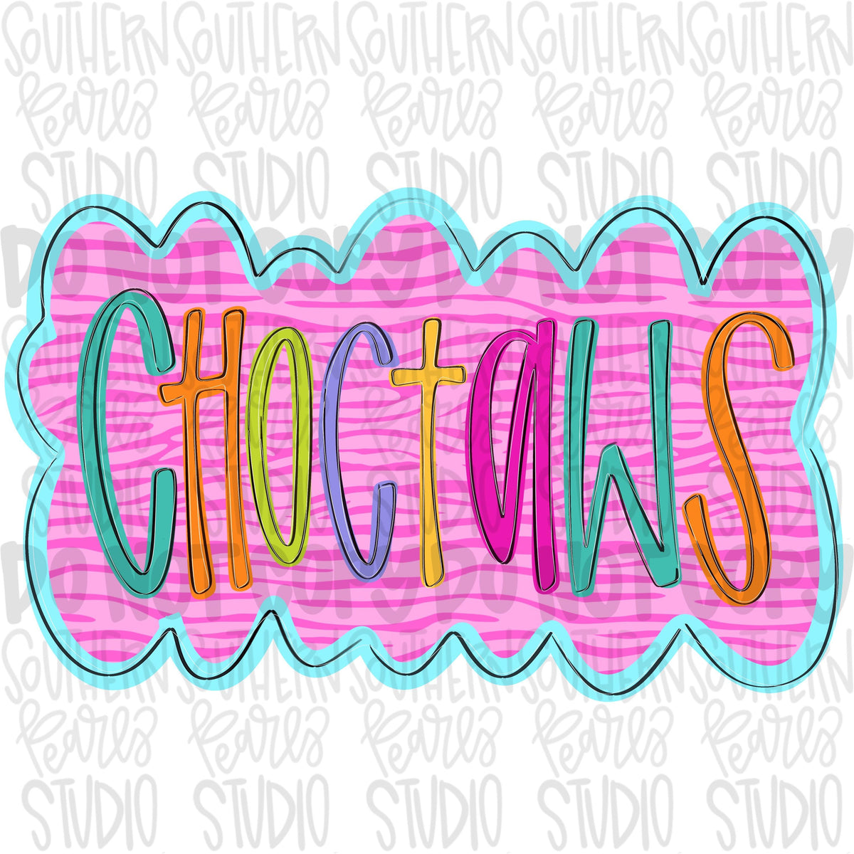Colorful zebra cloud design Mascot | choctaws | Sublimation Design | Digital Download | Women’s, Kids Shirt PNG