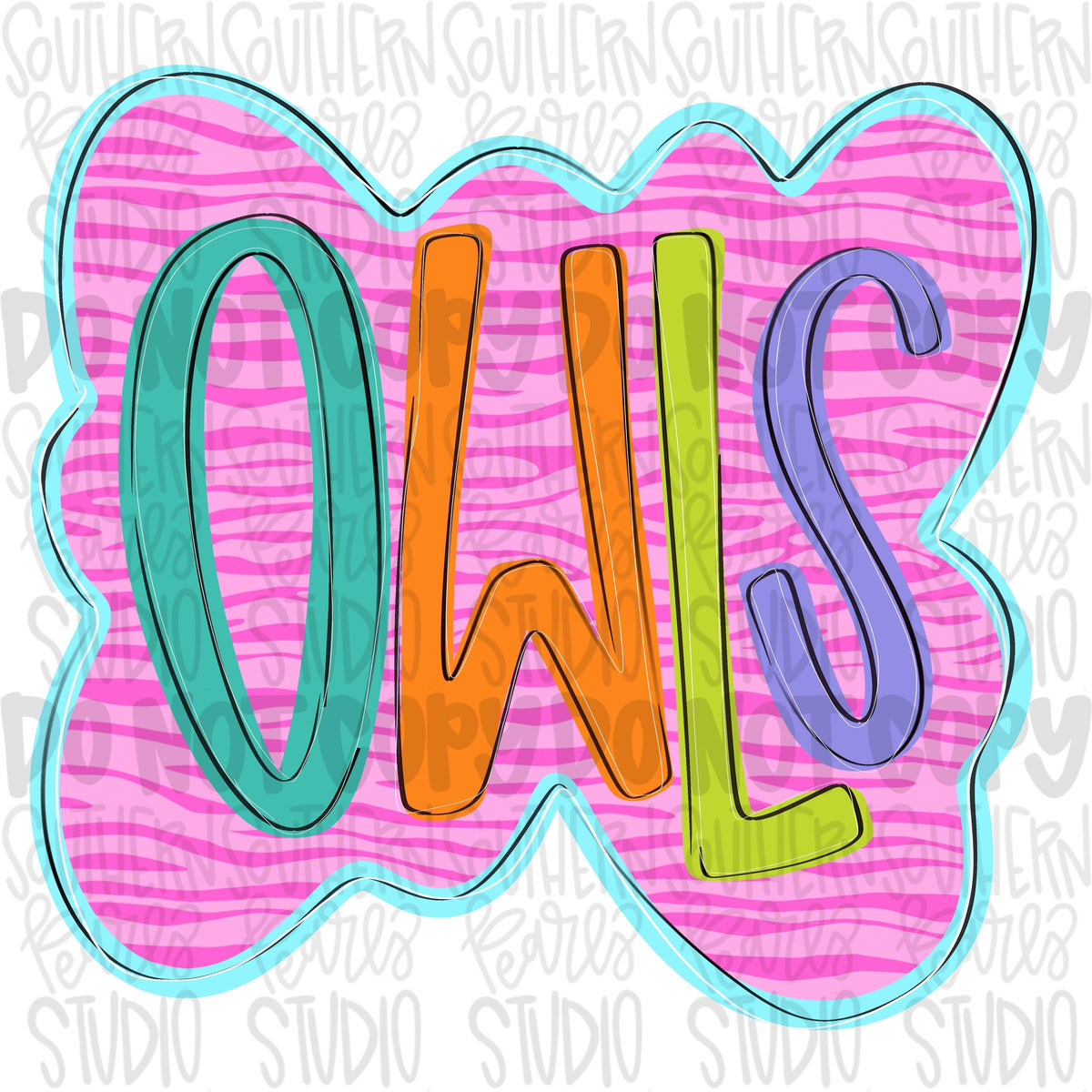 Colorful zebra cloud design Mascot | owls | Sublimation Design | Digital Download | Women’s, Kids Shirt PNG