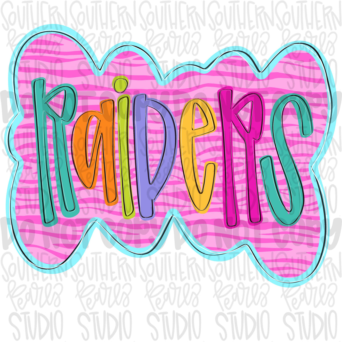 Colorful zebra cloud design Mascot | raiders | Sublimation Design | Digital Download | Women’s, Kids Shirt PNG