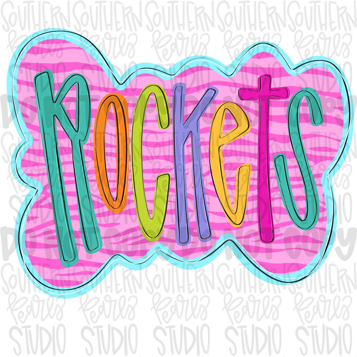 Colorful zebra cloud design Mascot | rockets | Sublimation Design | Digital Download | Women’s, Kids Shirt PNG