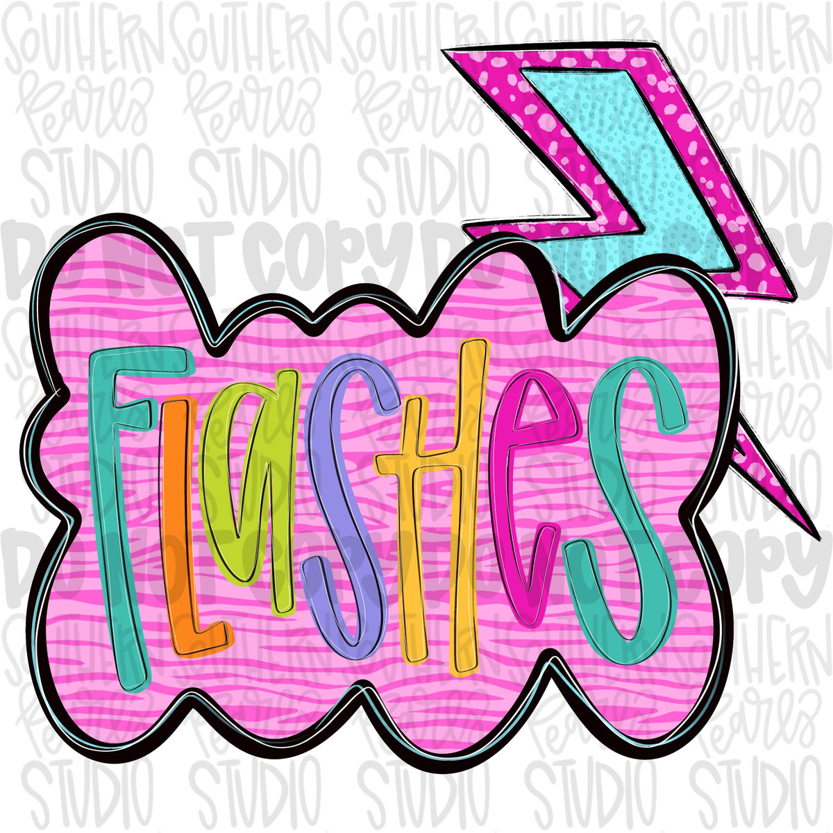 Colorful zebra cloud design with Mascot | flashes | Sublimation Design | Digital Download | Women’s, Kids Shirt PNG
