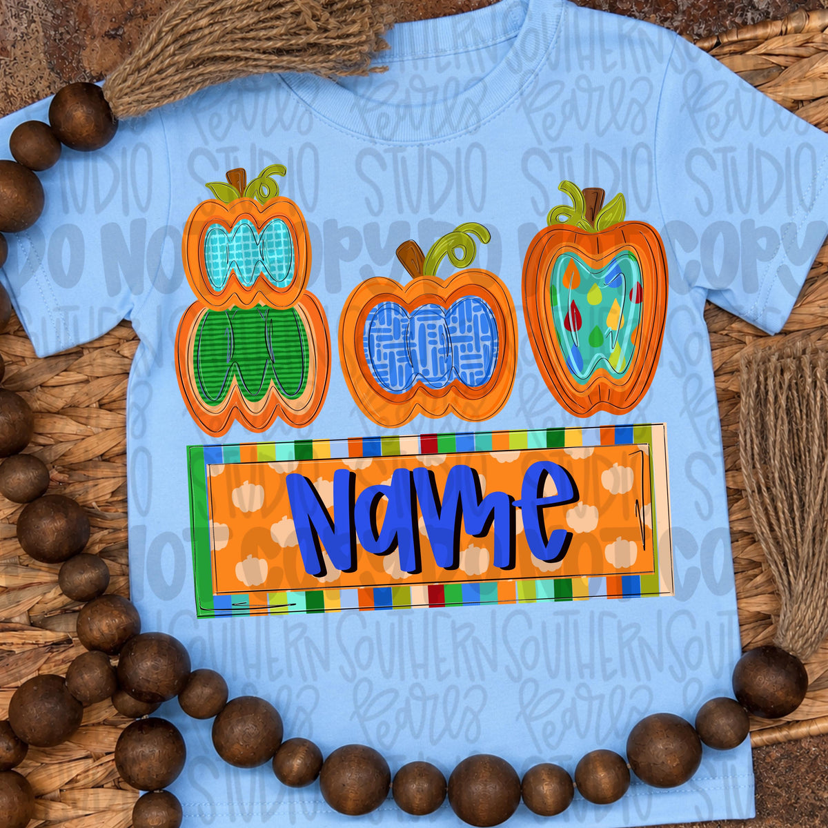 Colorful pumpkin insides trio with Name Patch boy | fall png design | Sublimation Design | Digital Download | Women’s, Kids Shirt PNG